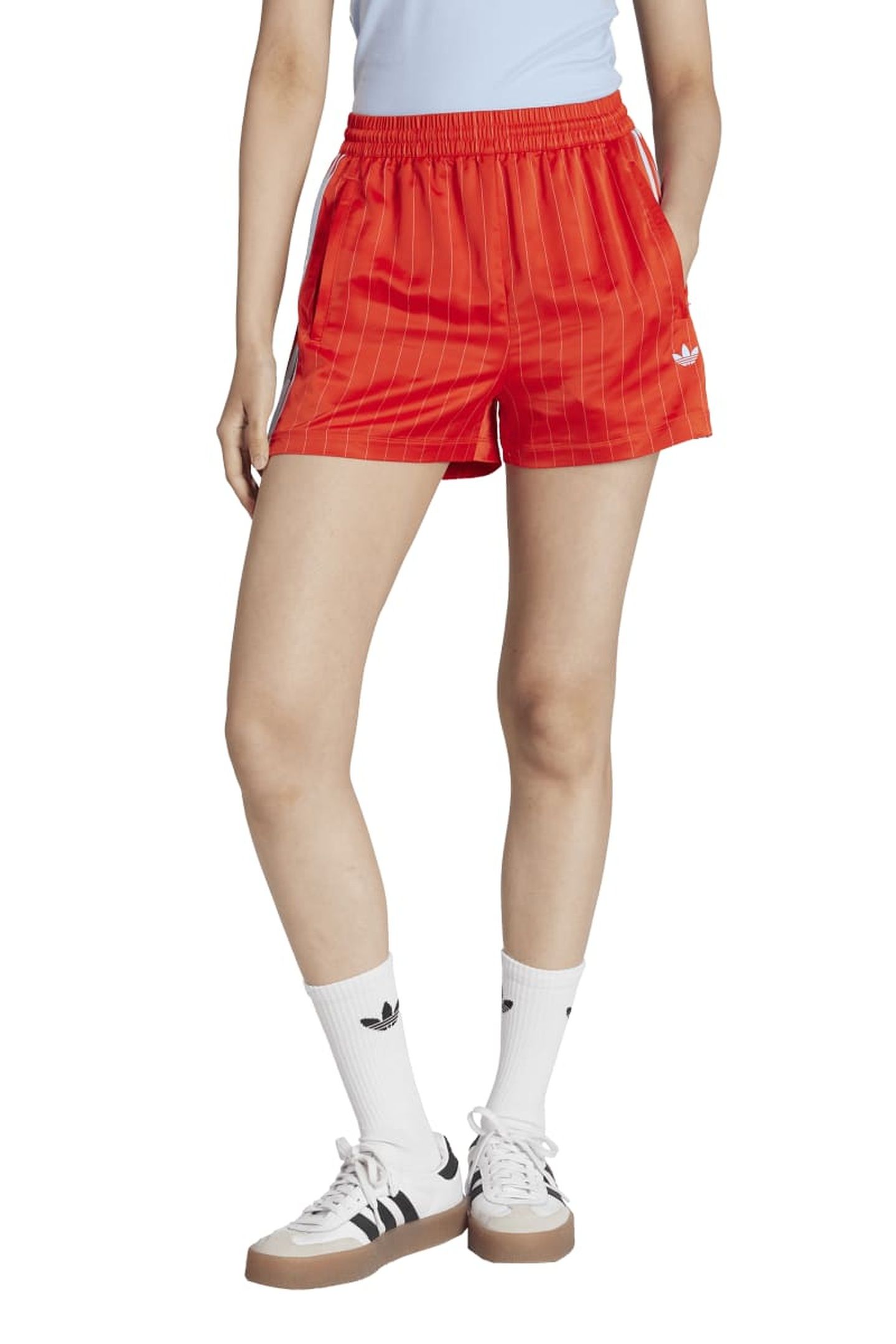 ORIGINALS ADIDAS ORIGINALS PIN-STRIPE SATIN SHORTS BOLD ORAN 1