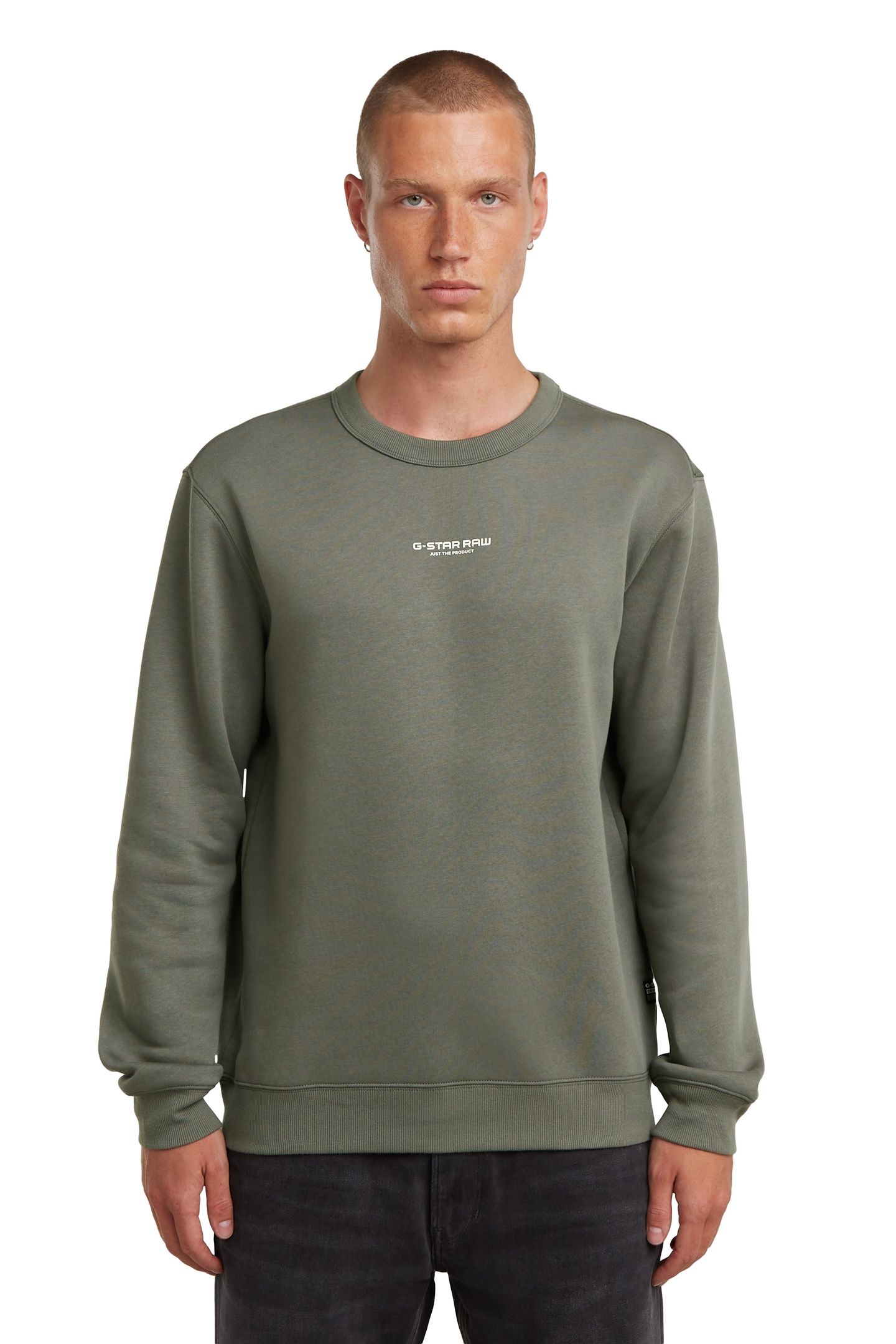 CENTER CHEST LOGO SWEATER GREY 3