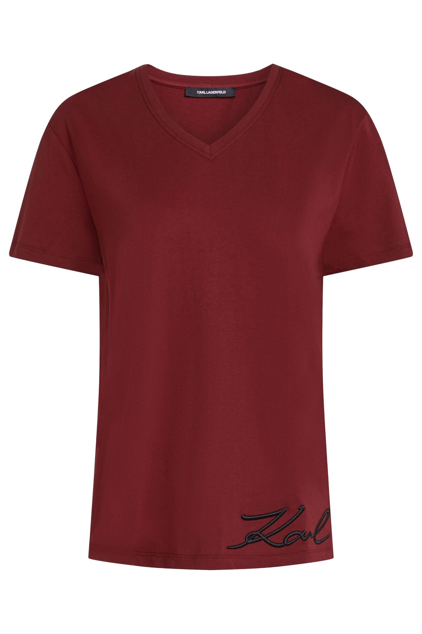 SIGNATURE EDGE V-NECK T-SHIRT TAWNY PORT 1