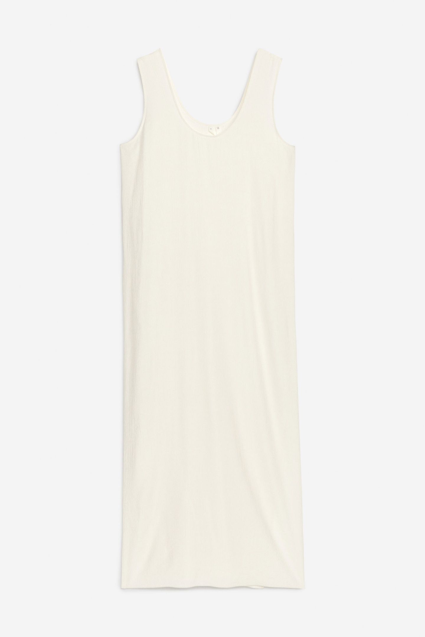 ZELIA CRINKLED ECOVERO DRESS WHITE 3