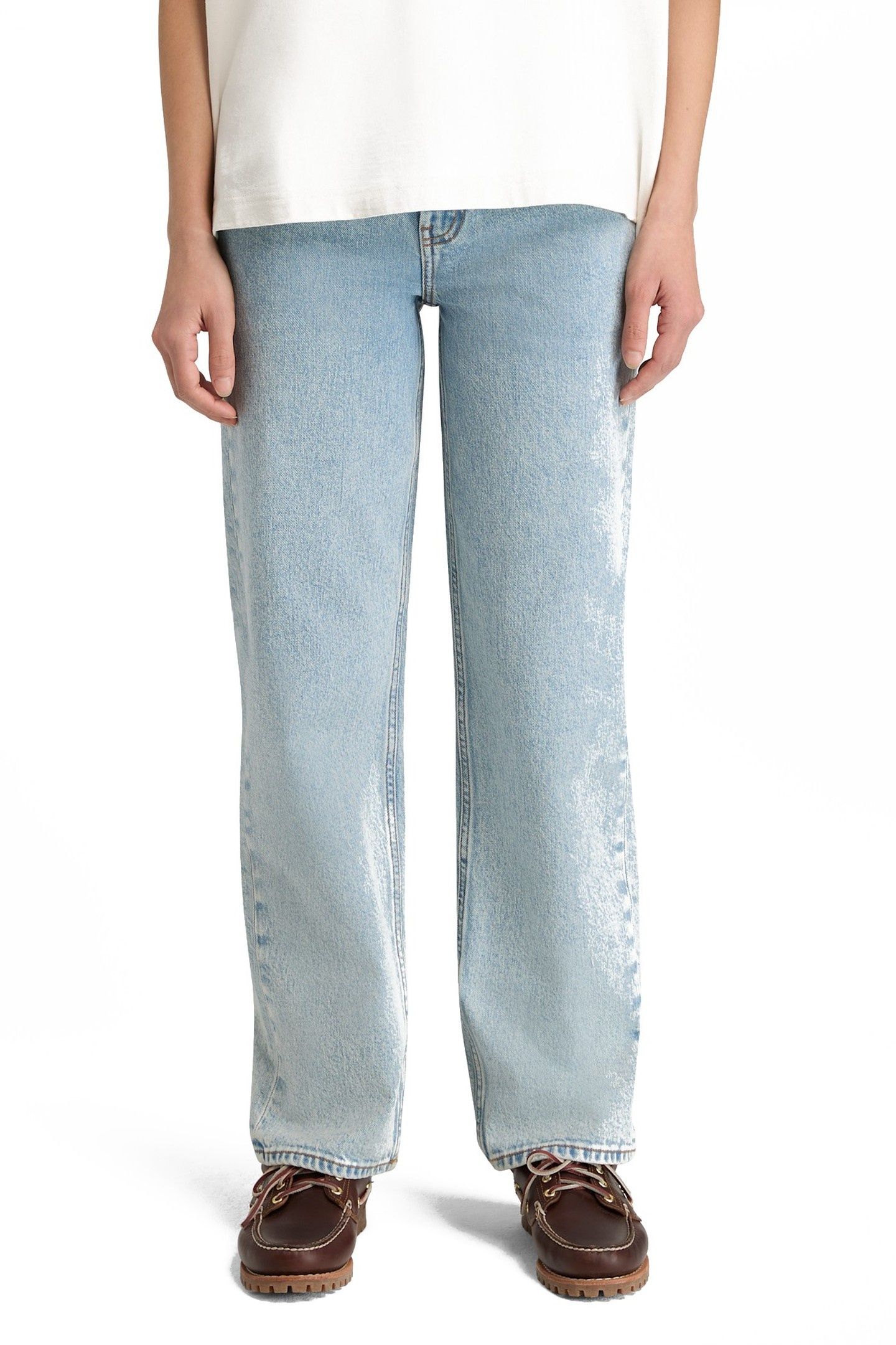 DENIM STRAIGHT PANTS LIGHT BLUE 2