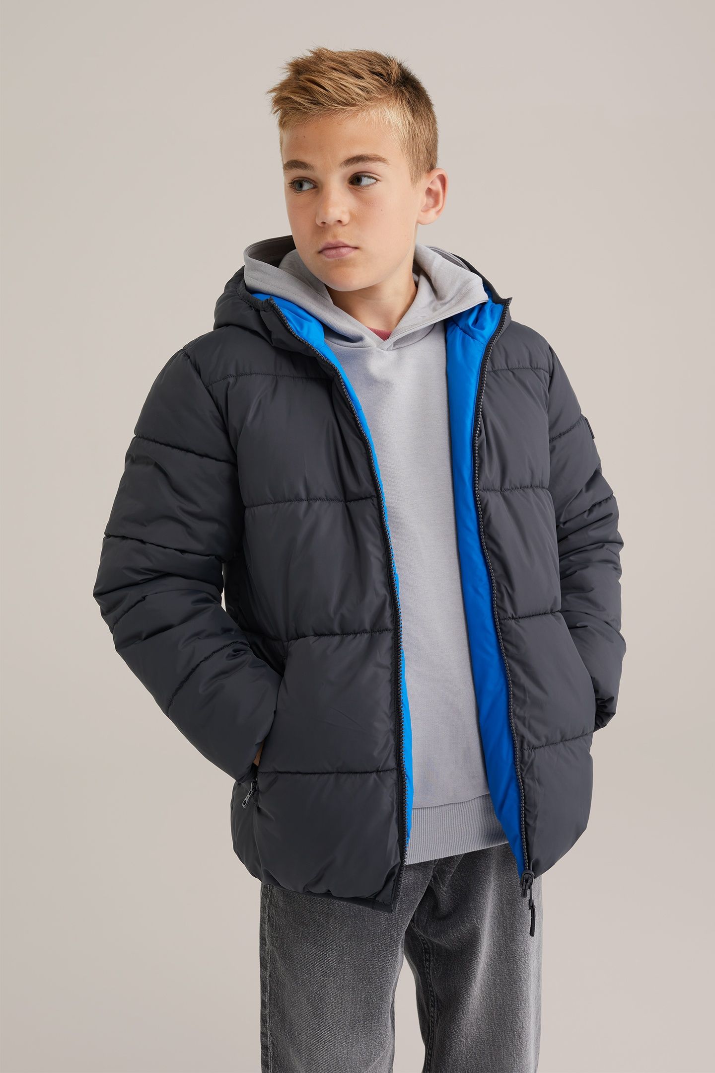 JACKET REVERSIBLE BOMBER DARK GREY 2