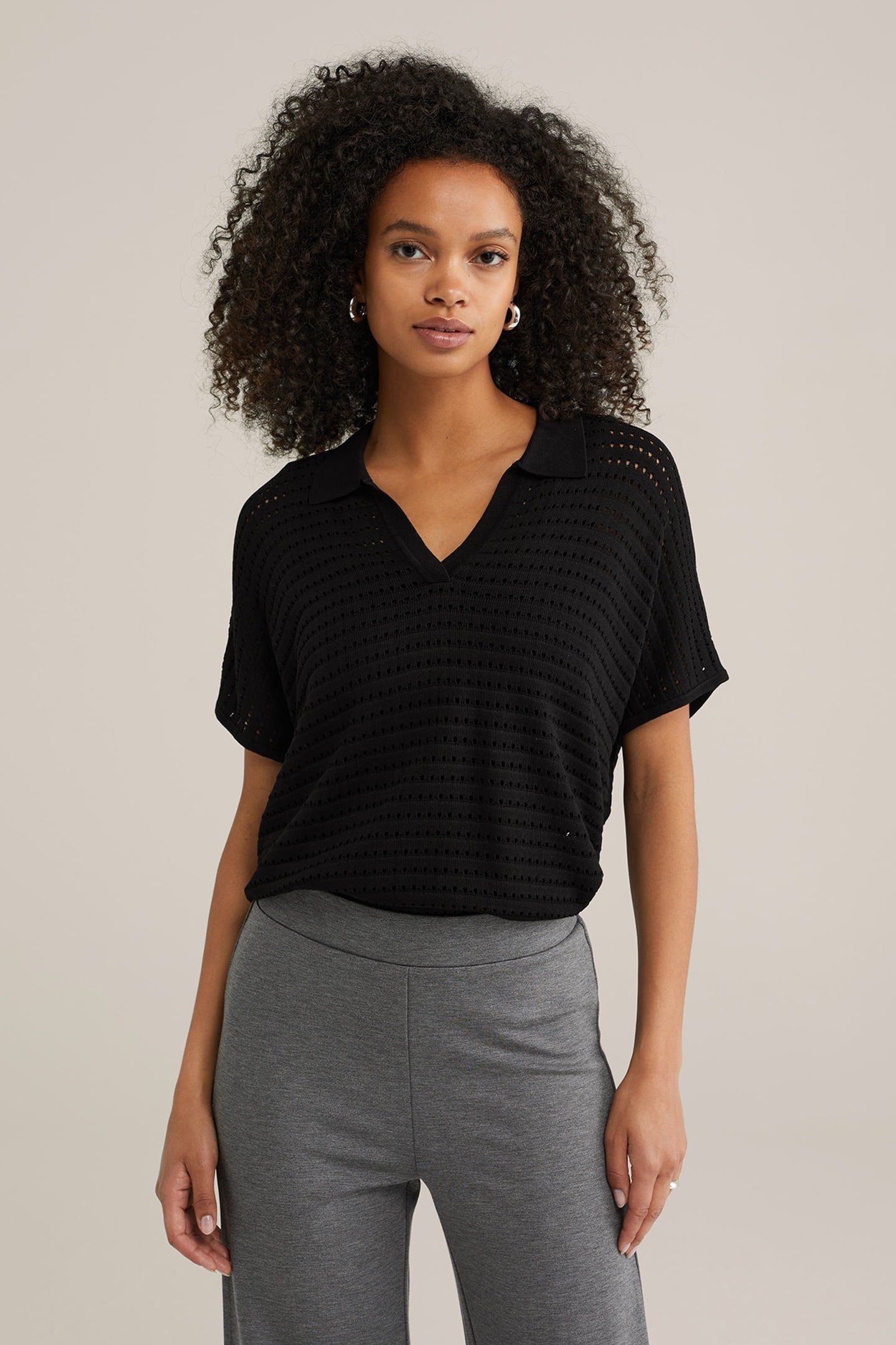 KNITTED PULLOVER BLACK 1
