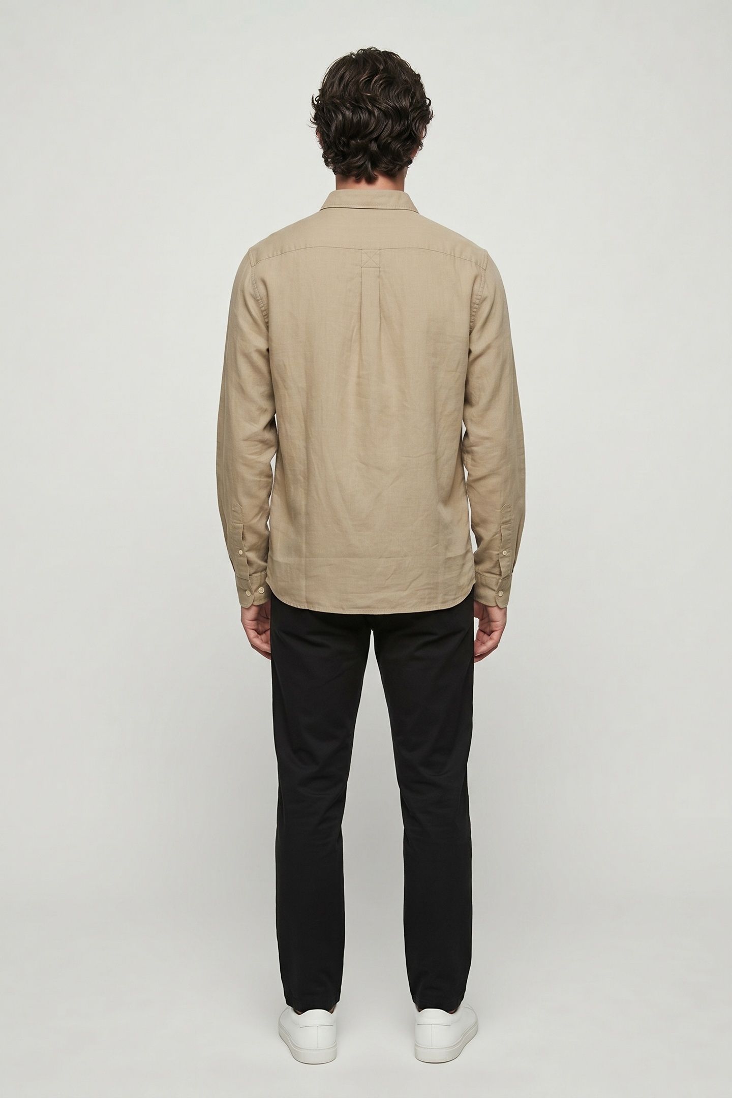 COTTON/LINEN POCKET LS SHIRT LEMON PEPPER 4