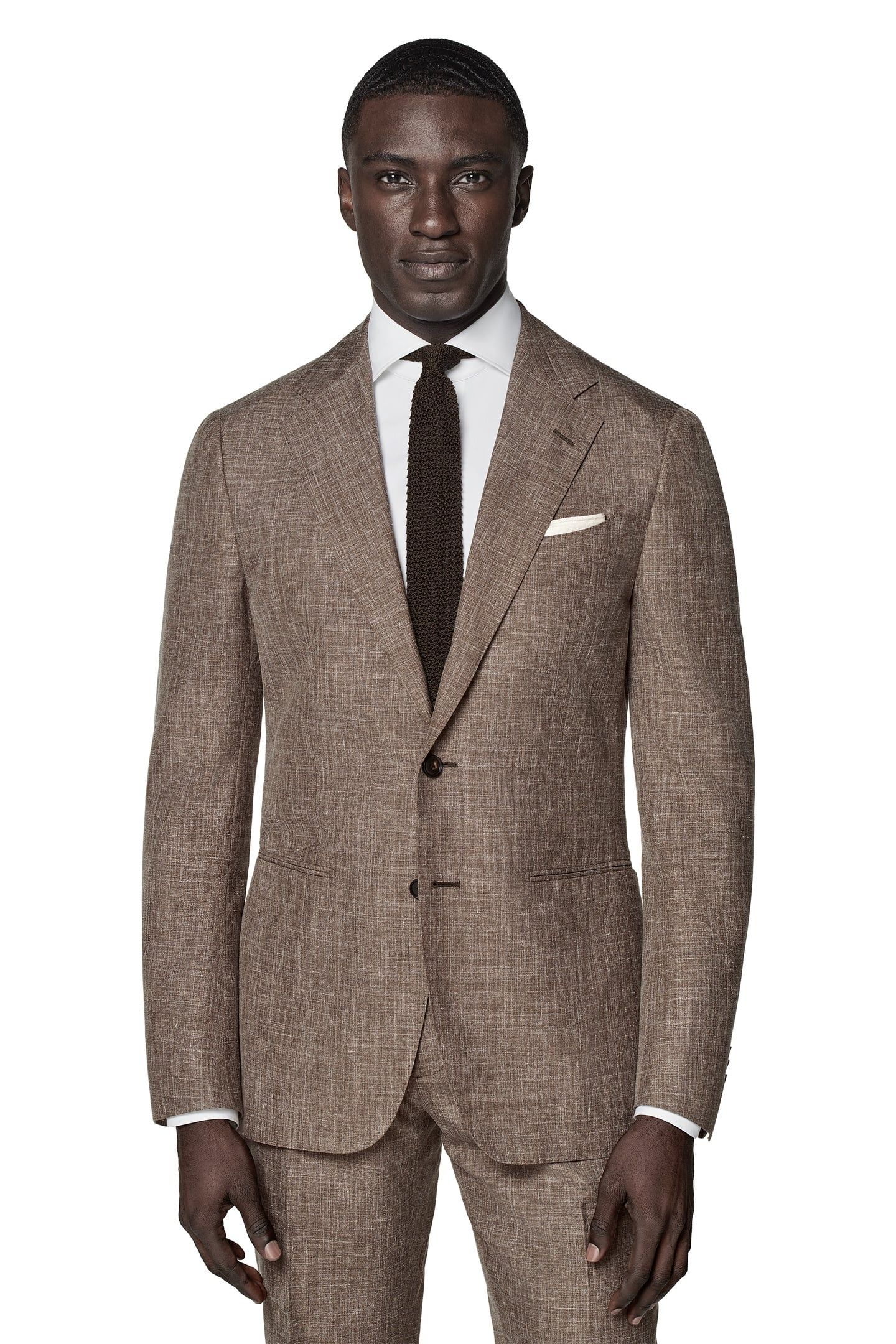 HAVANA-MID BROWN-WOOL SILK LINEN NESTED SUITS MID BROWN 4
