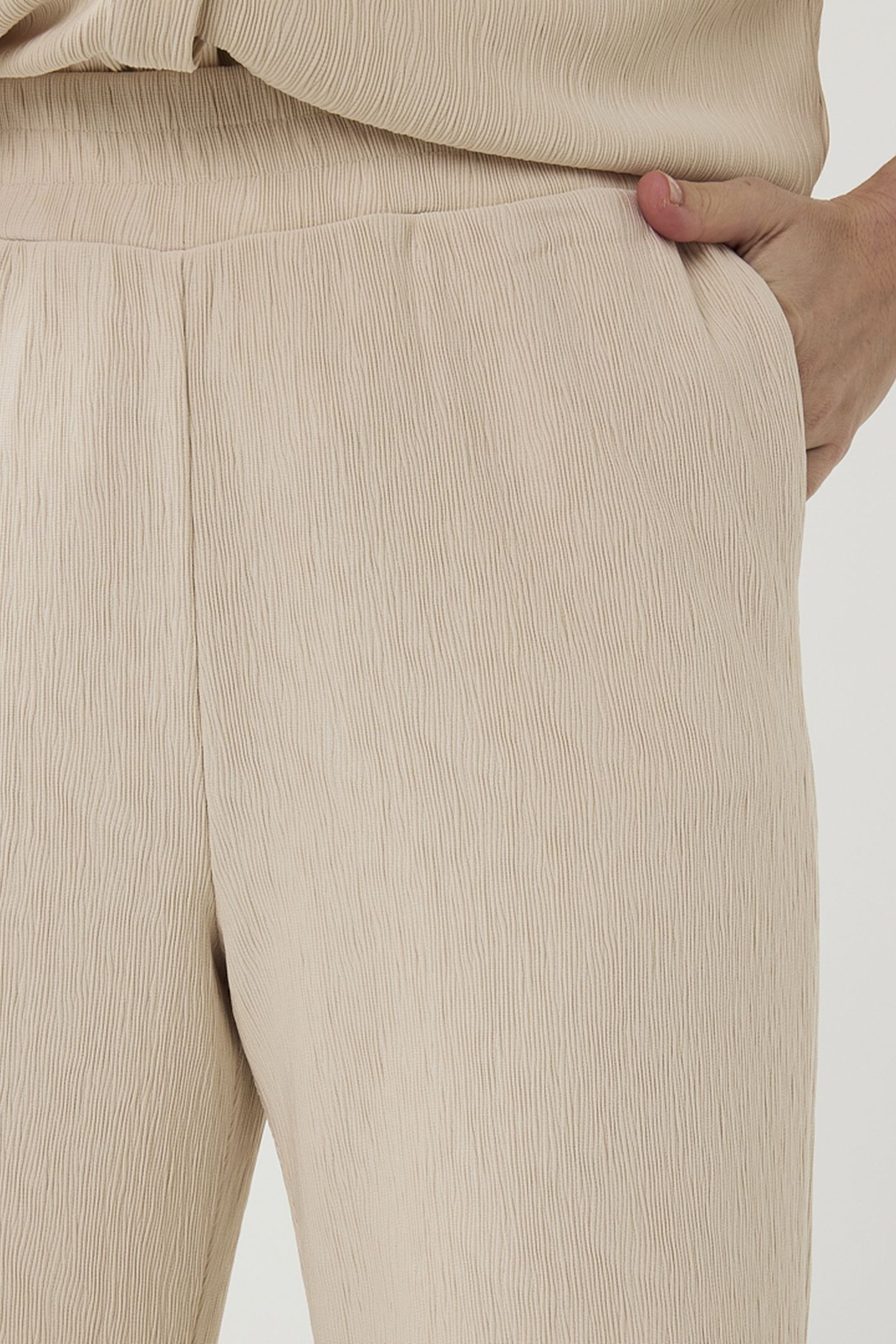 TROUSERS FANCY CRINKLE LIGHT SAND 7