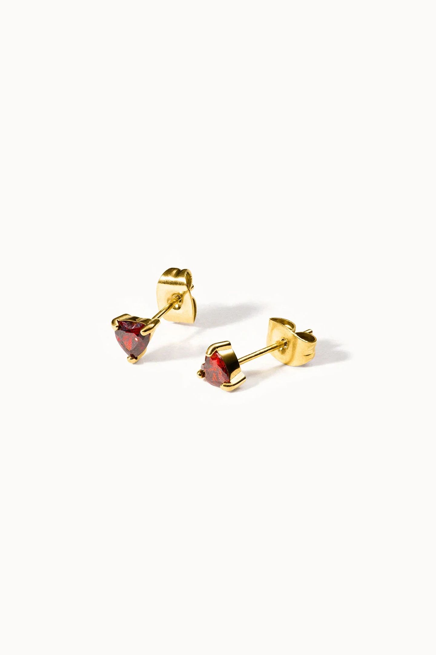 RED HEART OHRRINGE GOLD 2