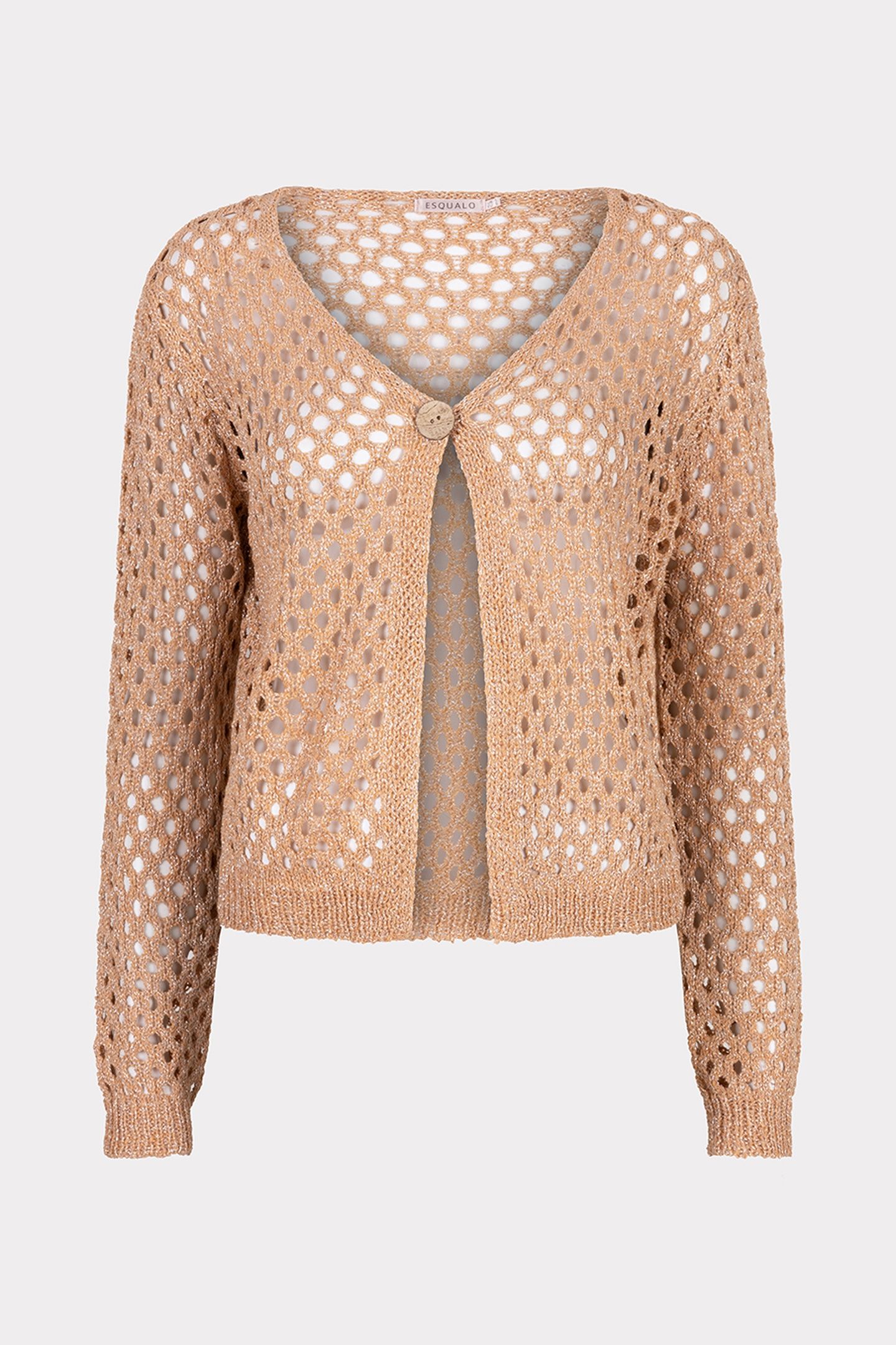 CARDIGAN SINGLE BUTTON LUREX PRALINE 4