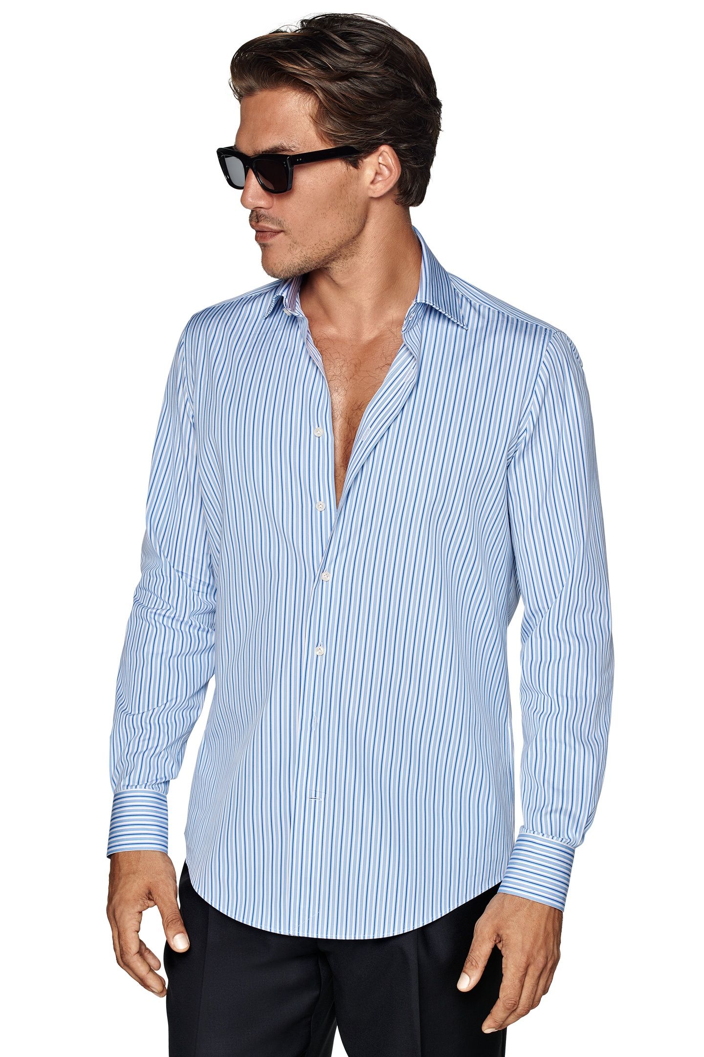 RETRO STRIPE MULTI COLOUR FORMAL SHIRTS BLUE 2