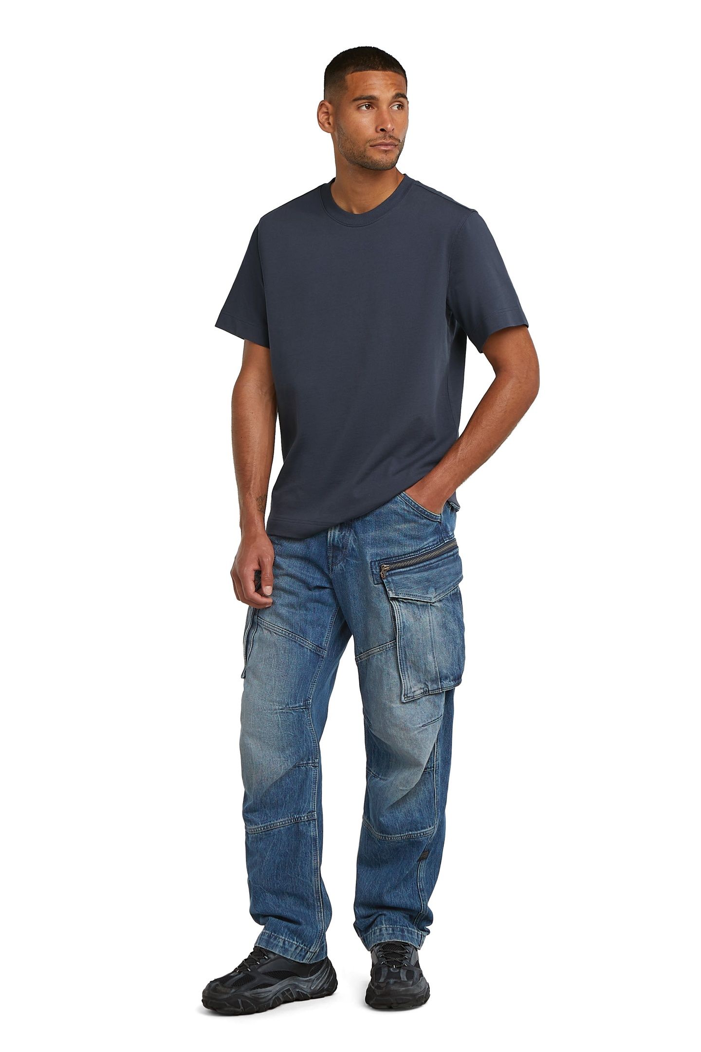 ROVIC 3D LOOSE DENIM WORN IN MOUNTAIN DUSK 1