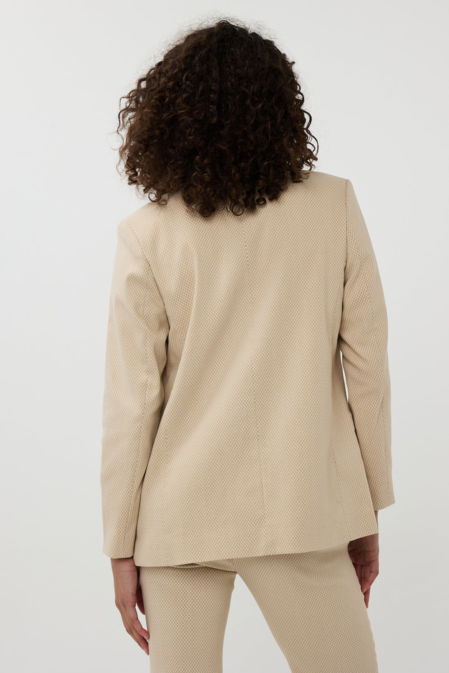 BLAZER JACQUARD SQUARE SAND 5