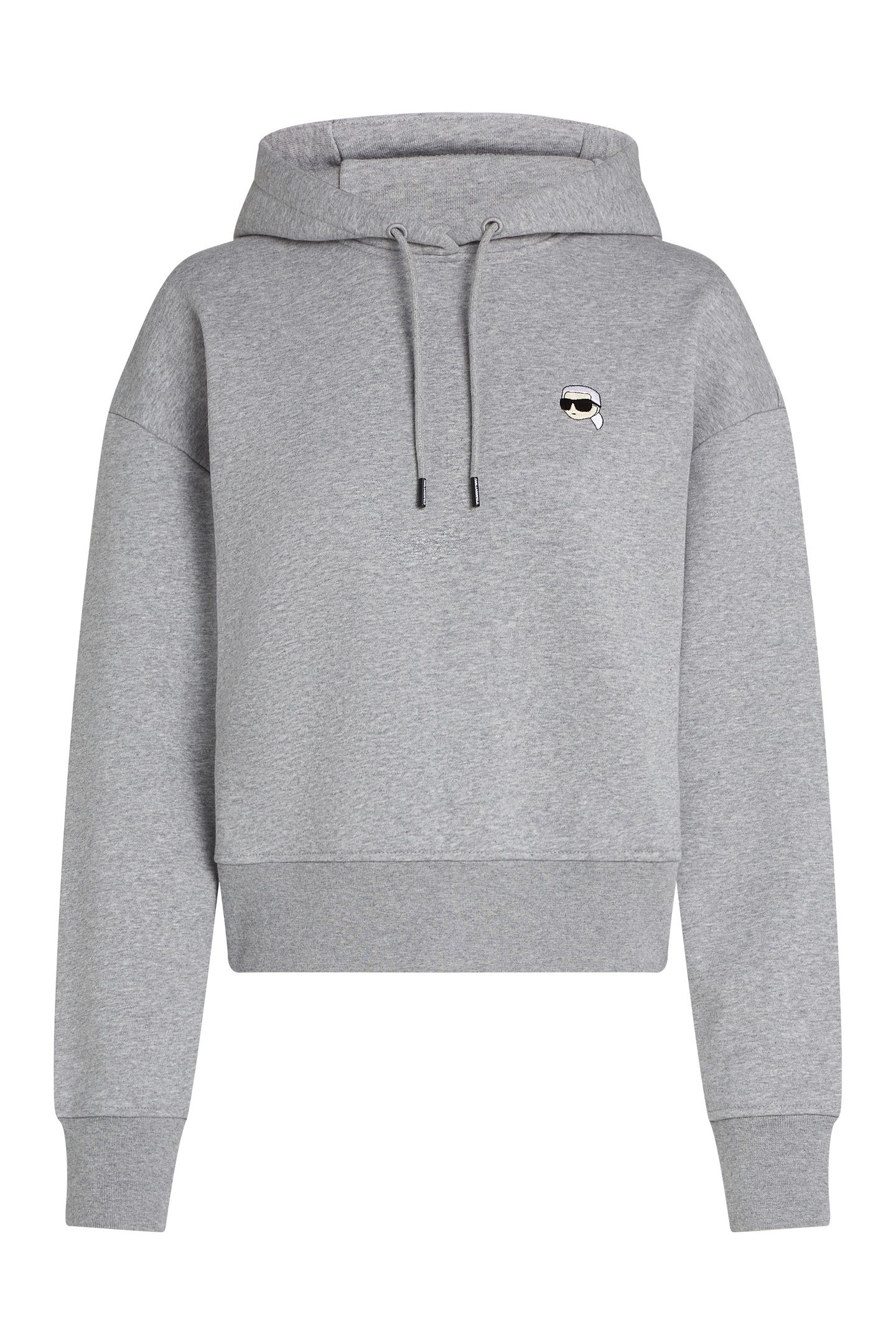 IKON PATCH CROPPED HOODIE LIGHT GREY MELANGE 5