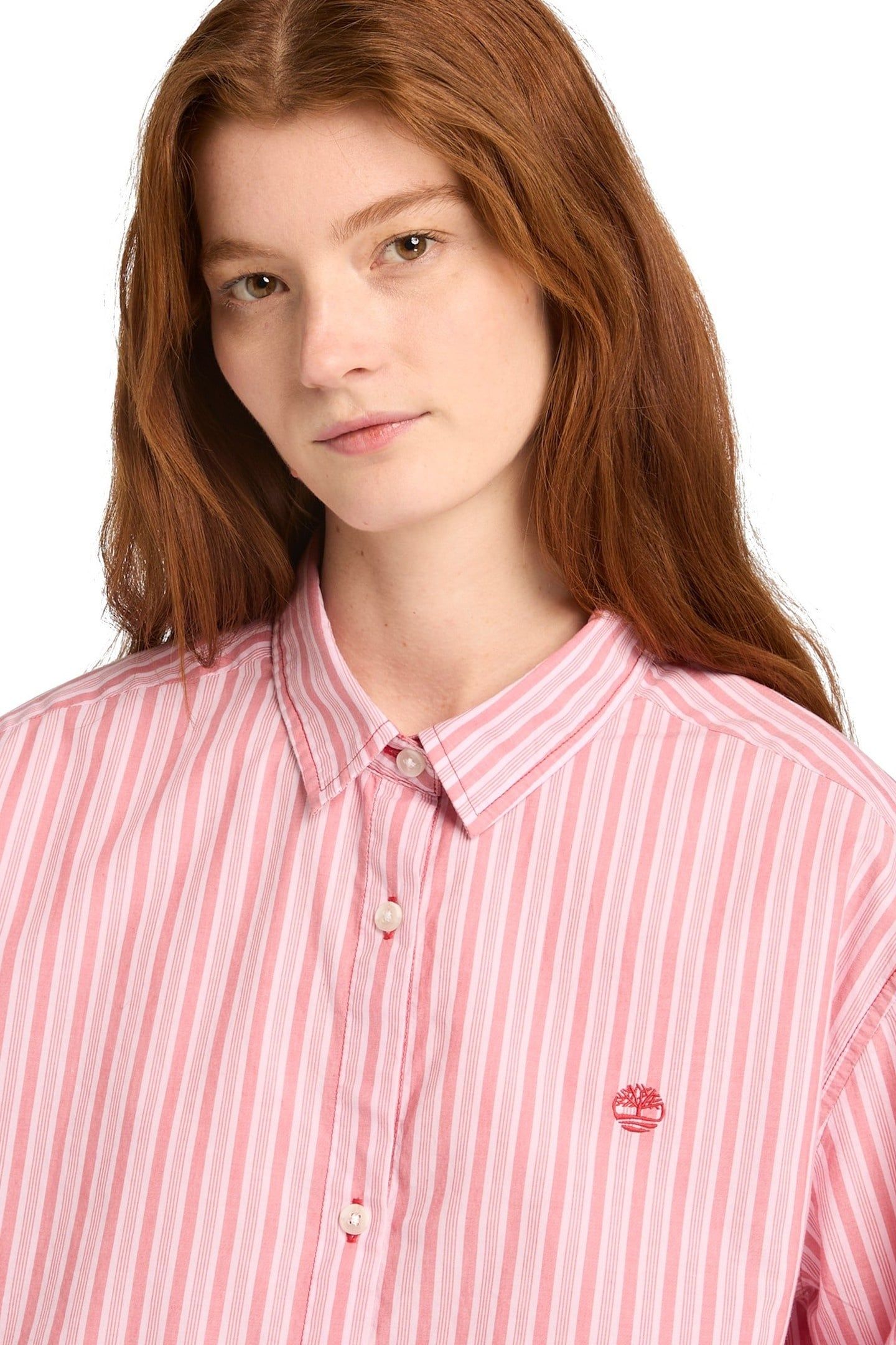 POPELINE STRIPE LONG-SLEEVE SHIRT MEDIUM RED 4