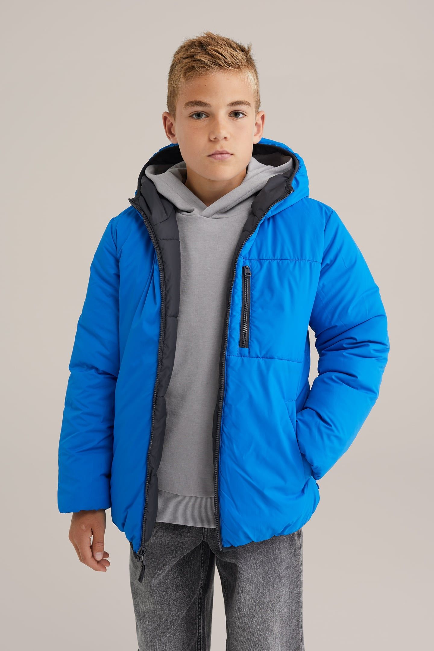 JACKET REVERSIBLE BOMBER DARK GREY 1