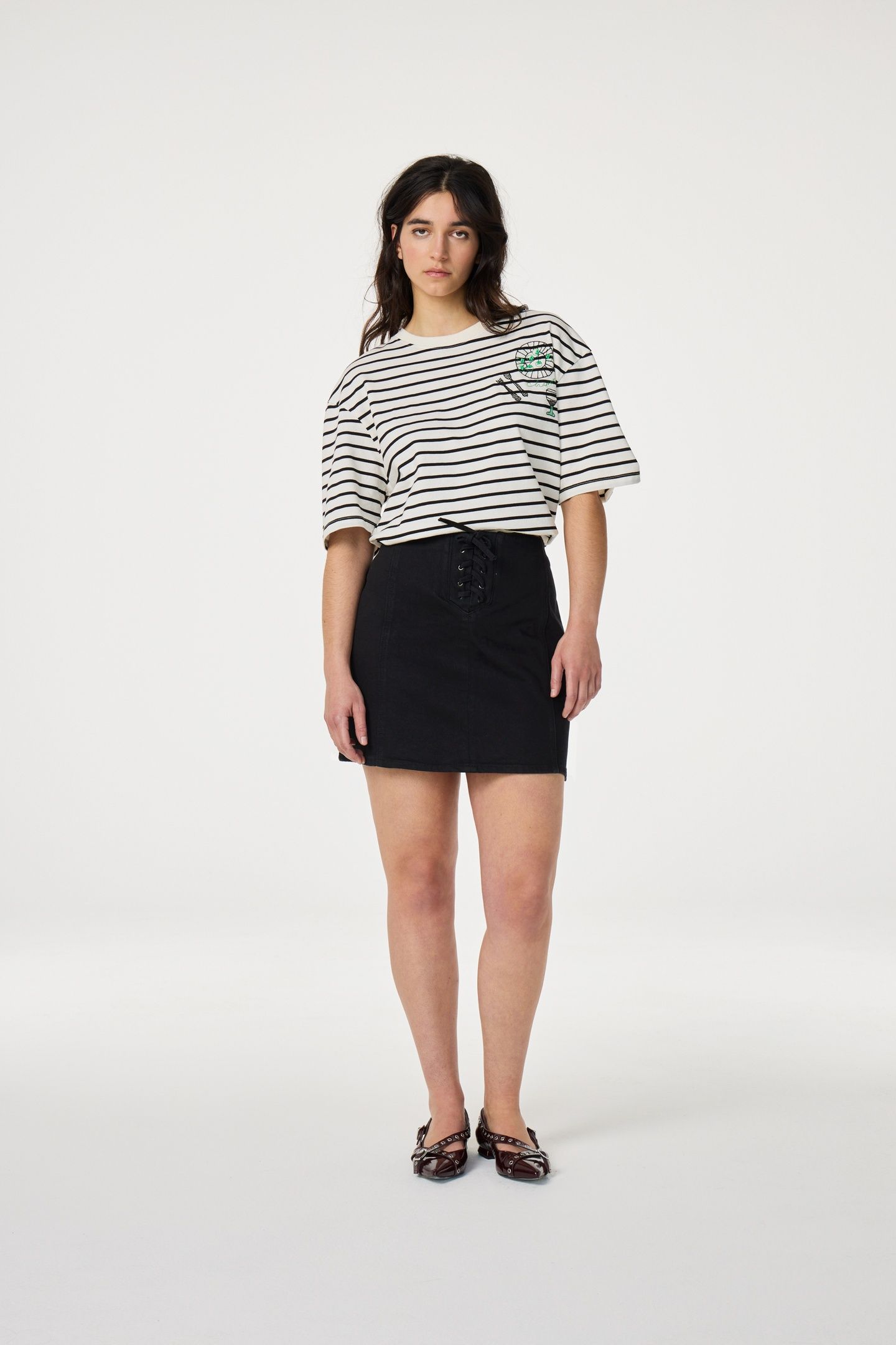 BENJA T-SHIRT COSY WHITE/BLACK 2