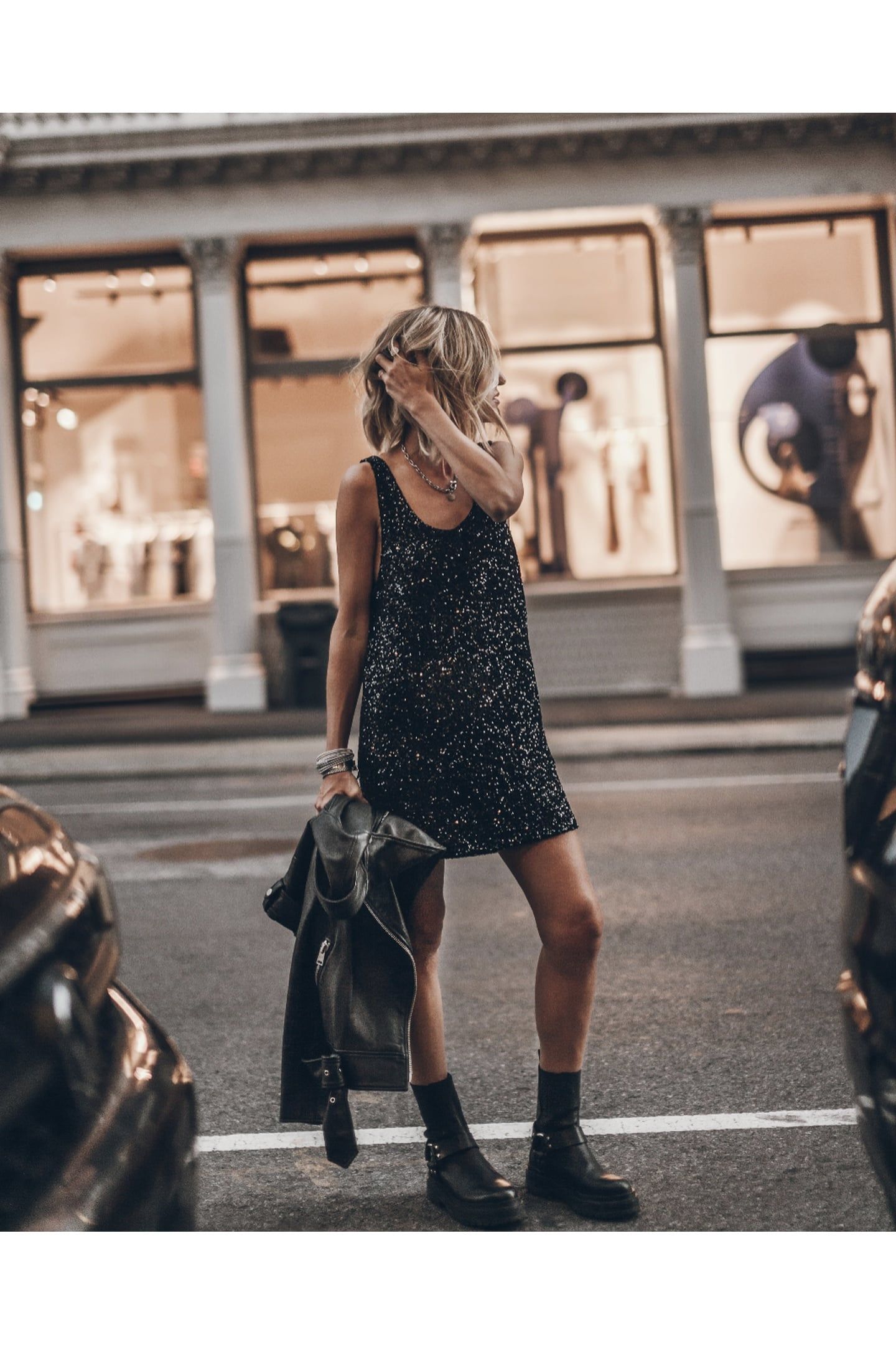 THE BLACK SEQUIN TANK DRESS 1