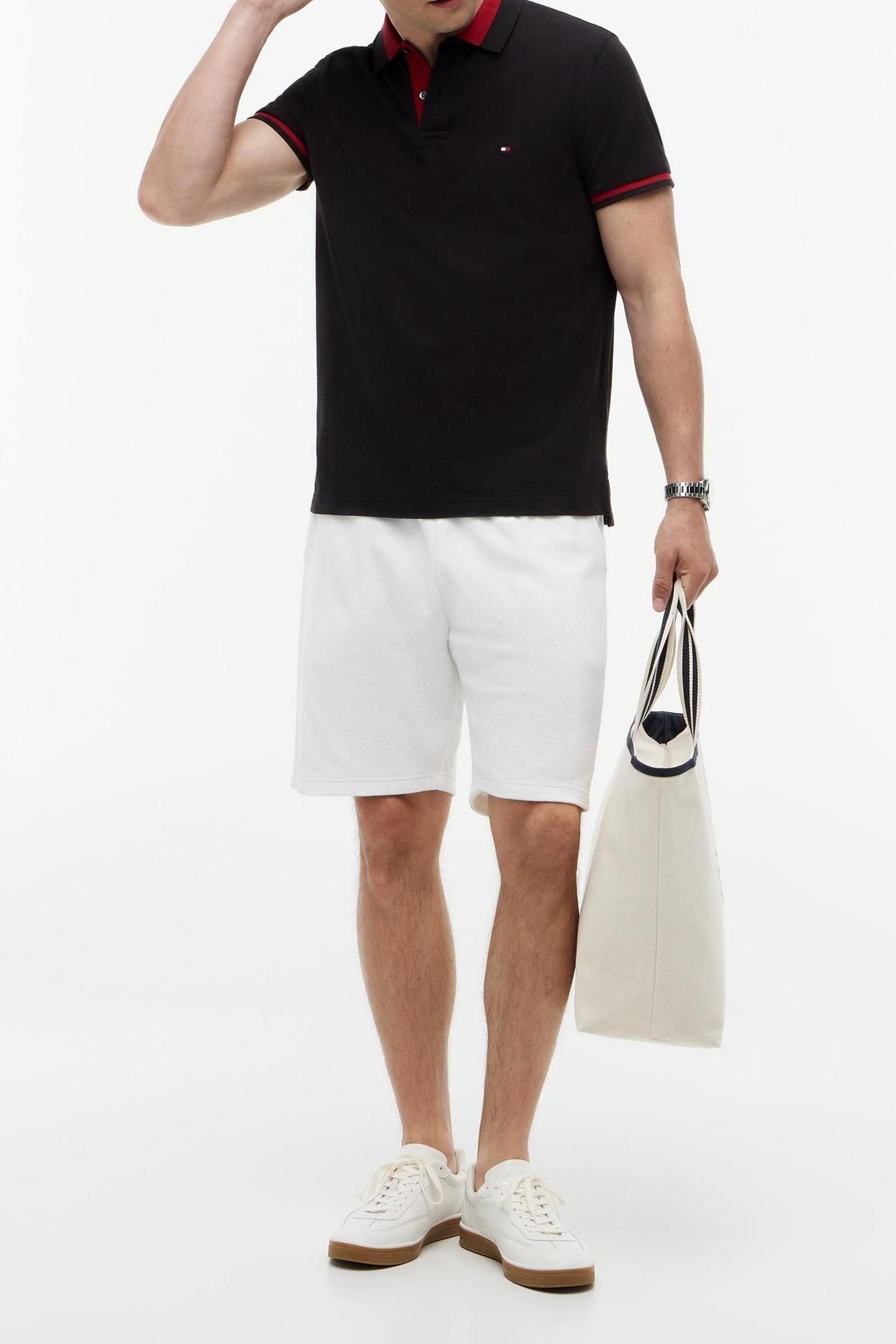 CONTRAST COLLAR BLOCK POLO BLACK 3