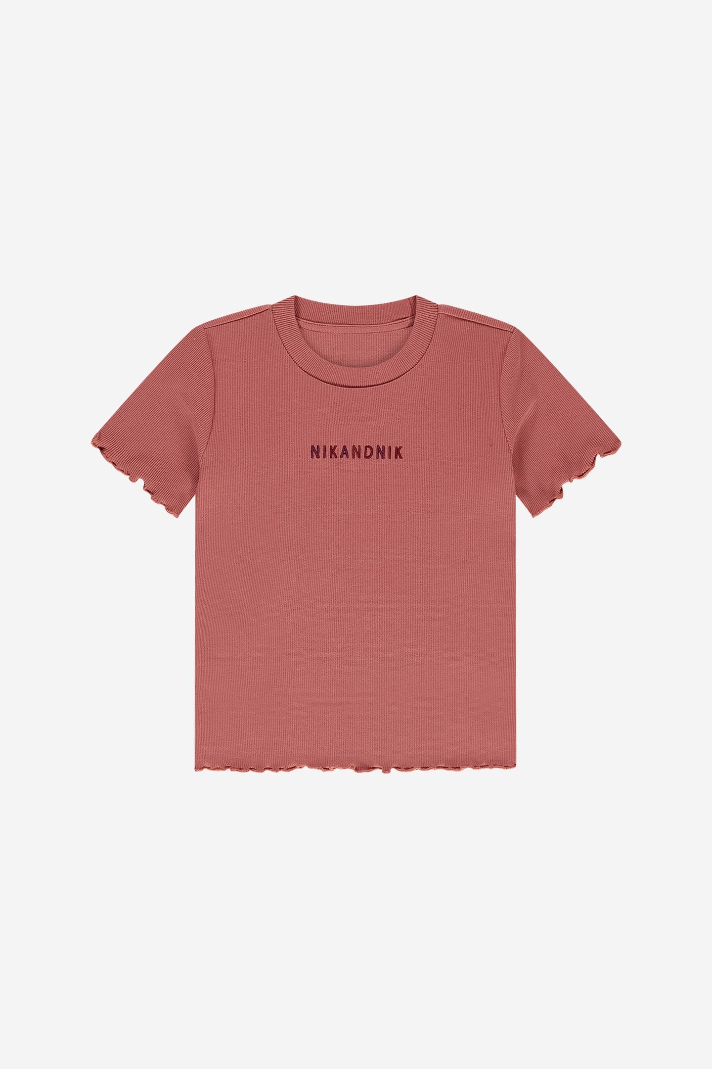 GRADIENT RIB T-SHIRT DUSTY ROSE 1