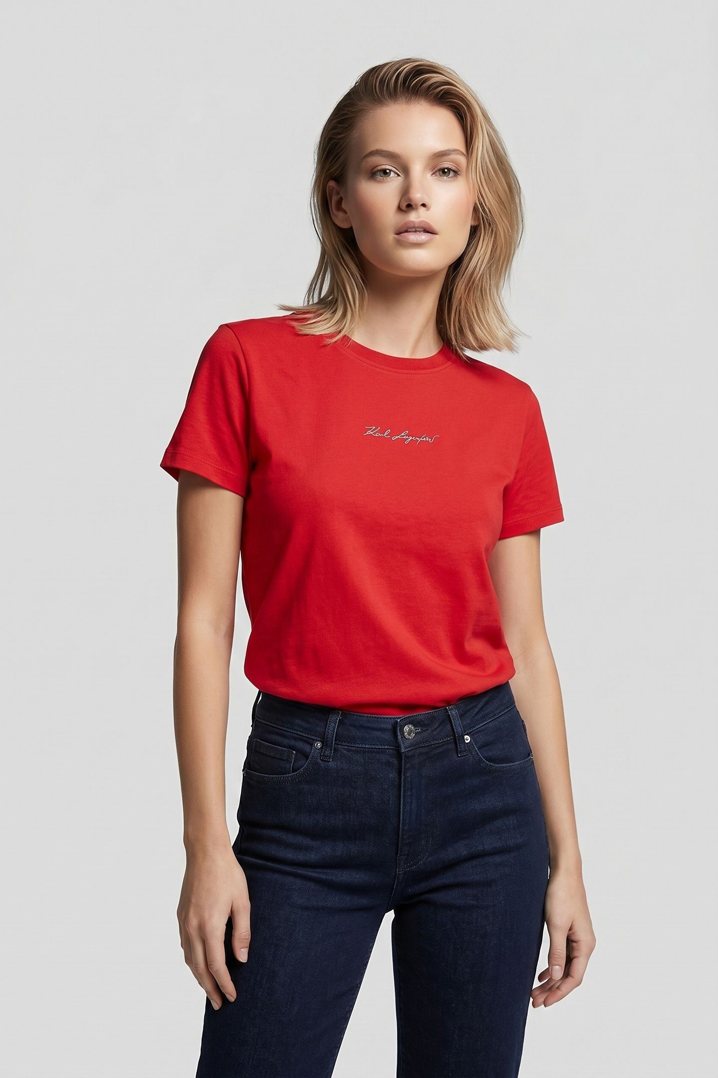 SILVER SIGNATURE T-SHIRT RACING RED 1