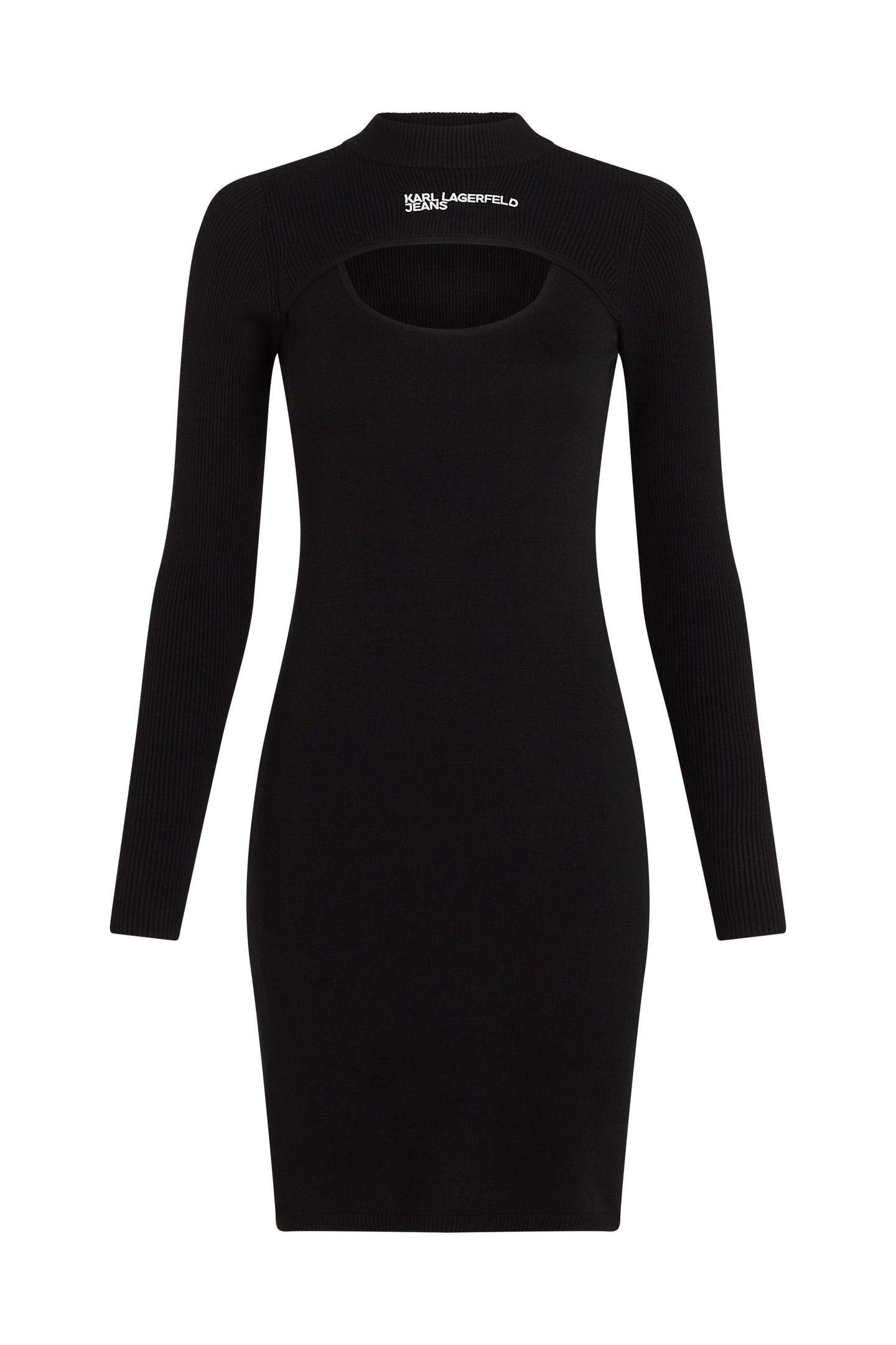 KLJ CUT OUT KNIT DRESS BLACK 3