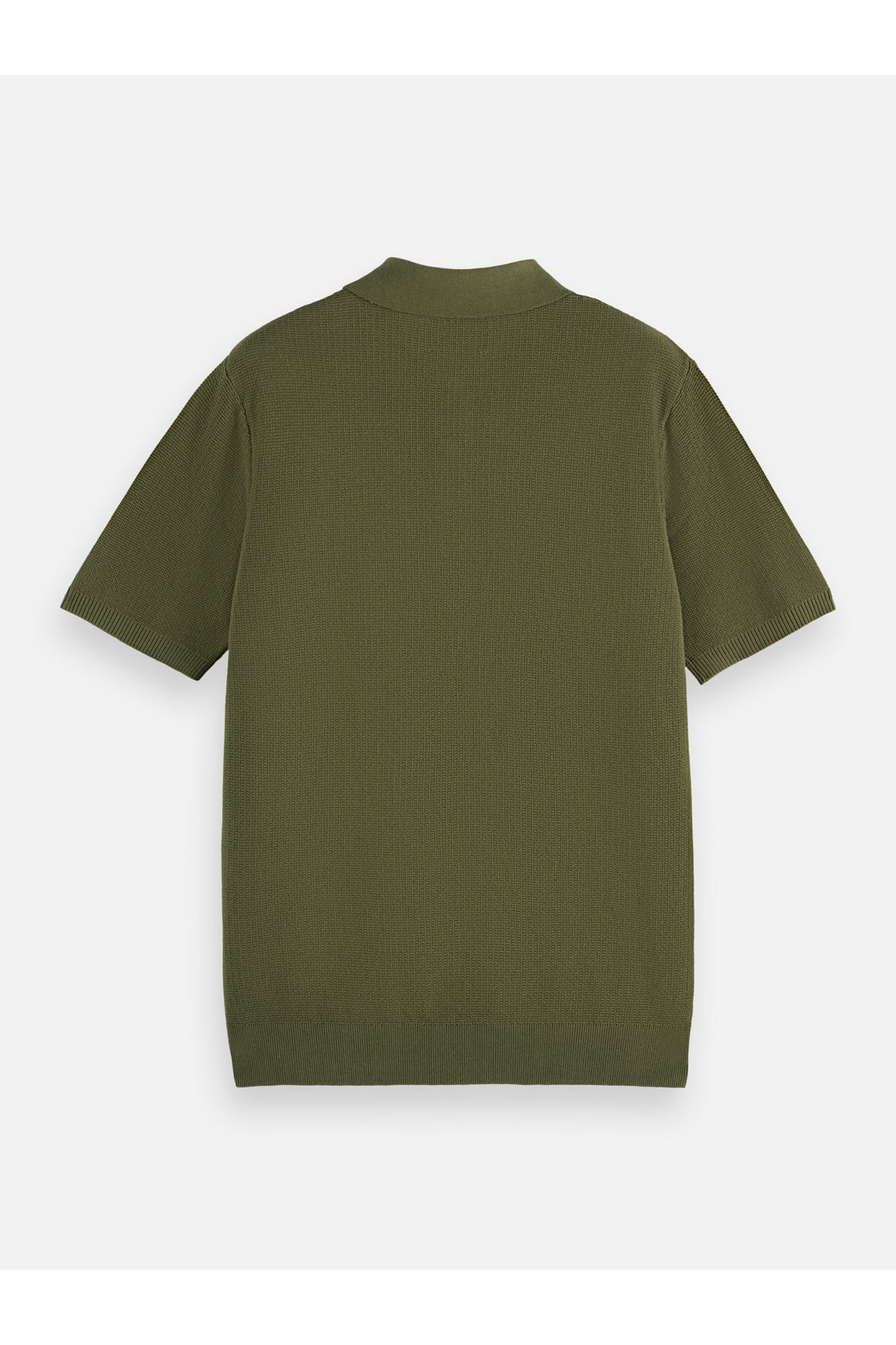 STRUCTURED KNITTED REGULAR-FIT POLO OLIVE NIGHT 5