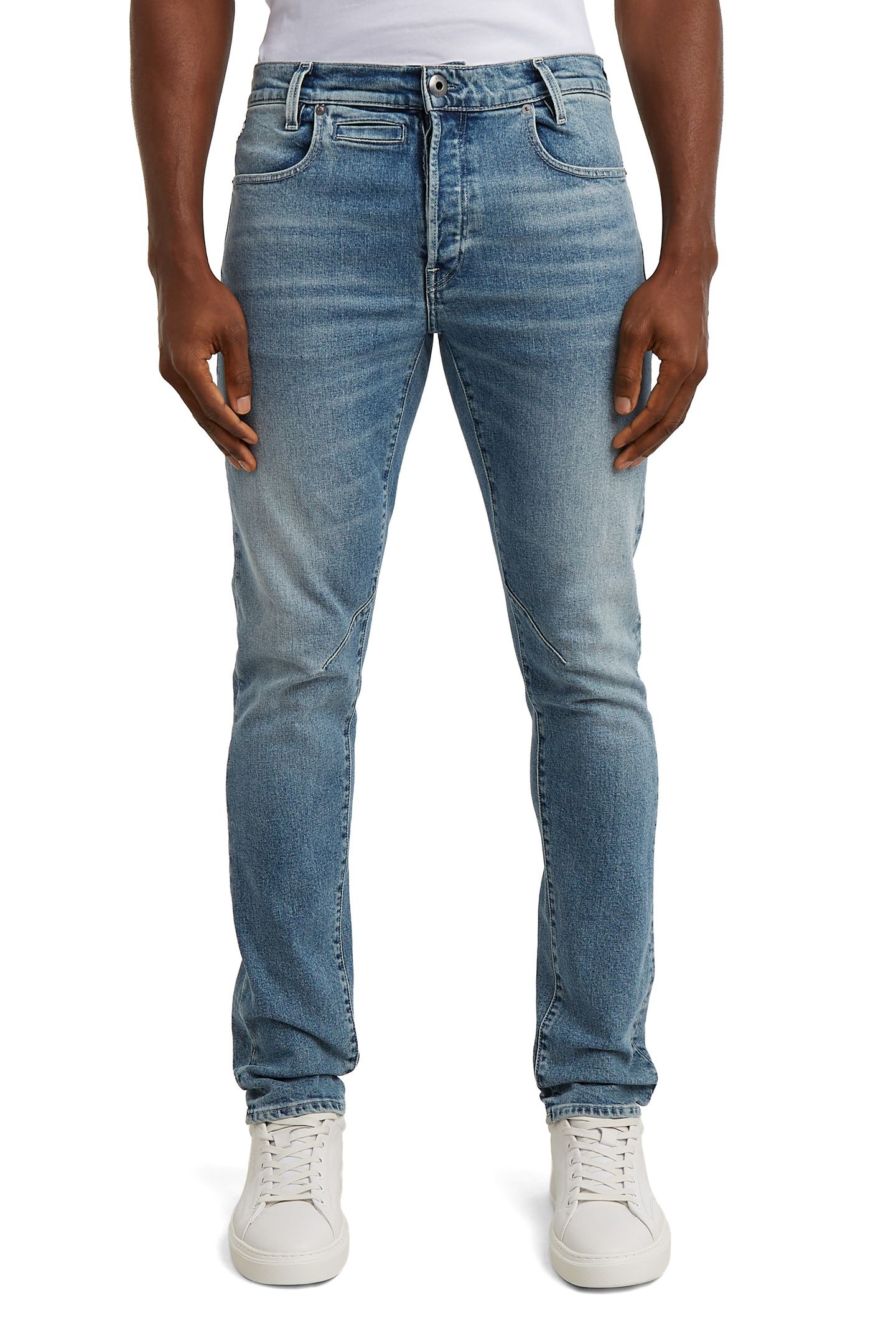 D-STAQ 5-POCKET SLIM FADED CYANINE BLUE 3