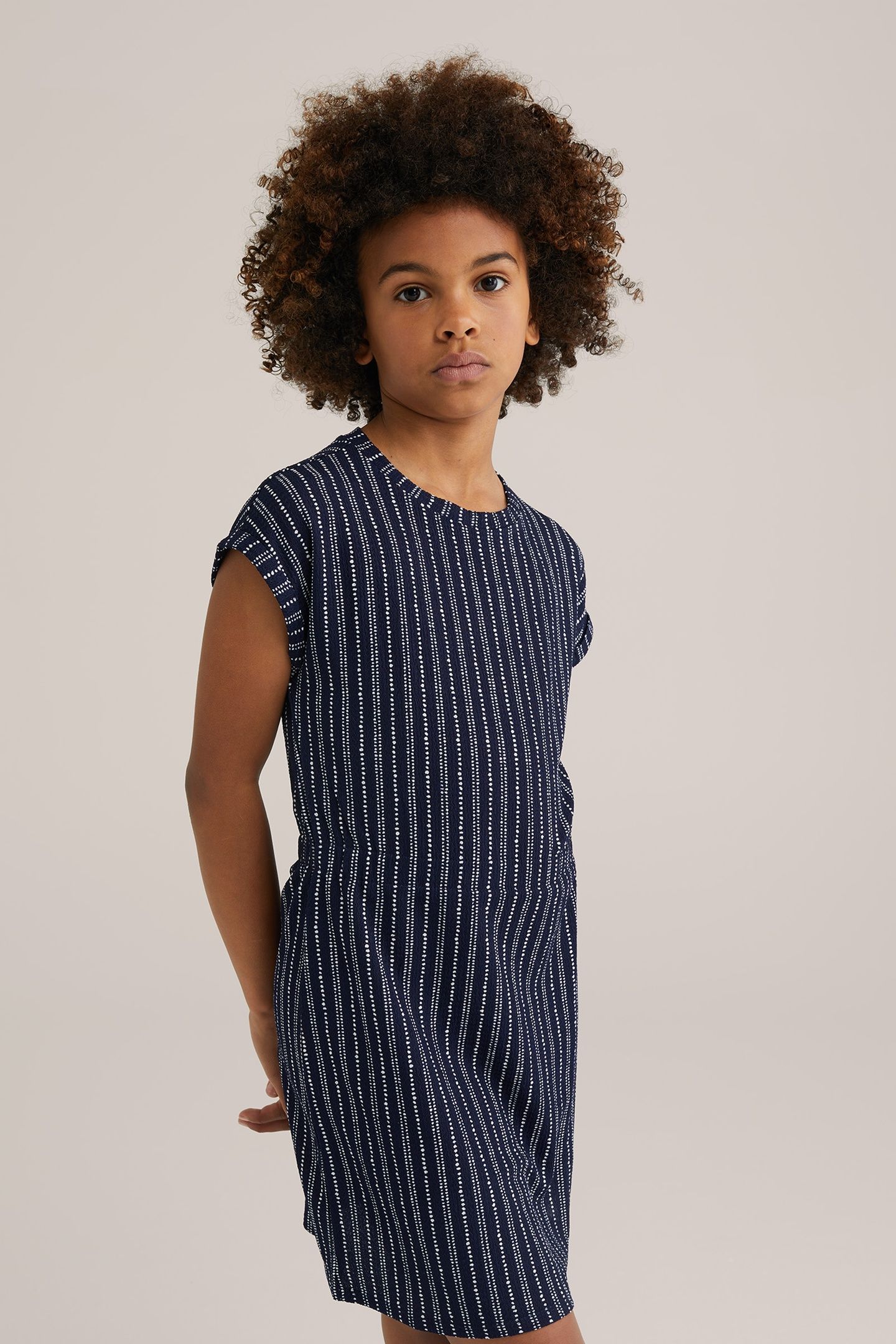 DRESS MID LENGTH NAVY BLUE 1