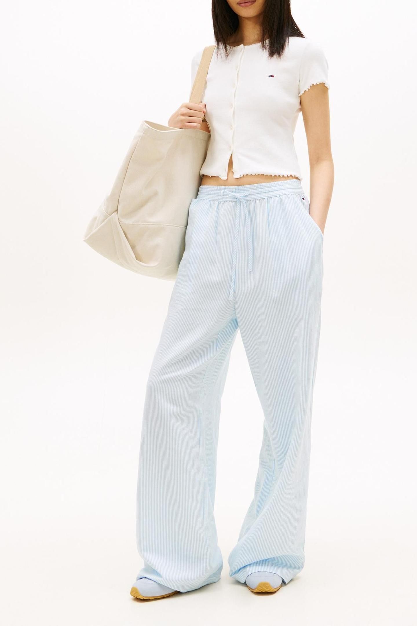 TJW ESSENTIAL LINEN PANTS LIGHT POWDERY BLUE/STRIPE 2