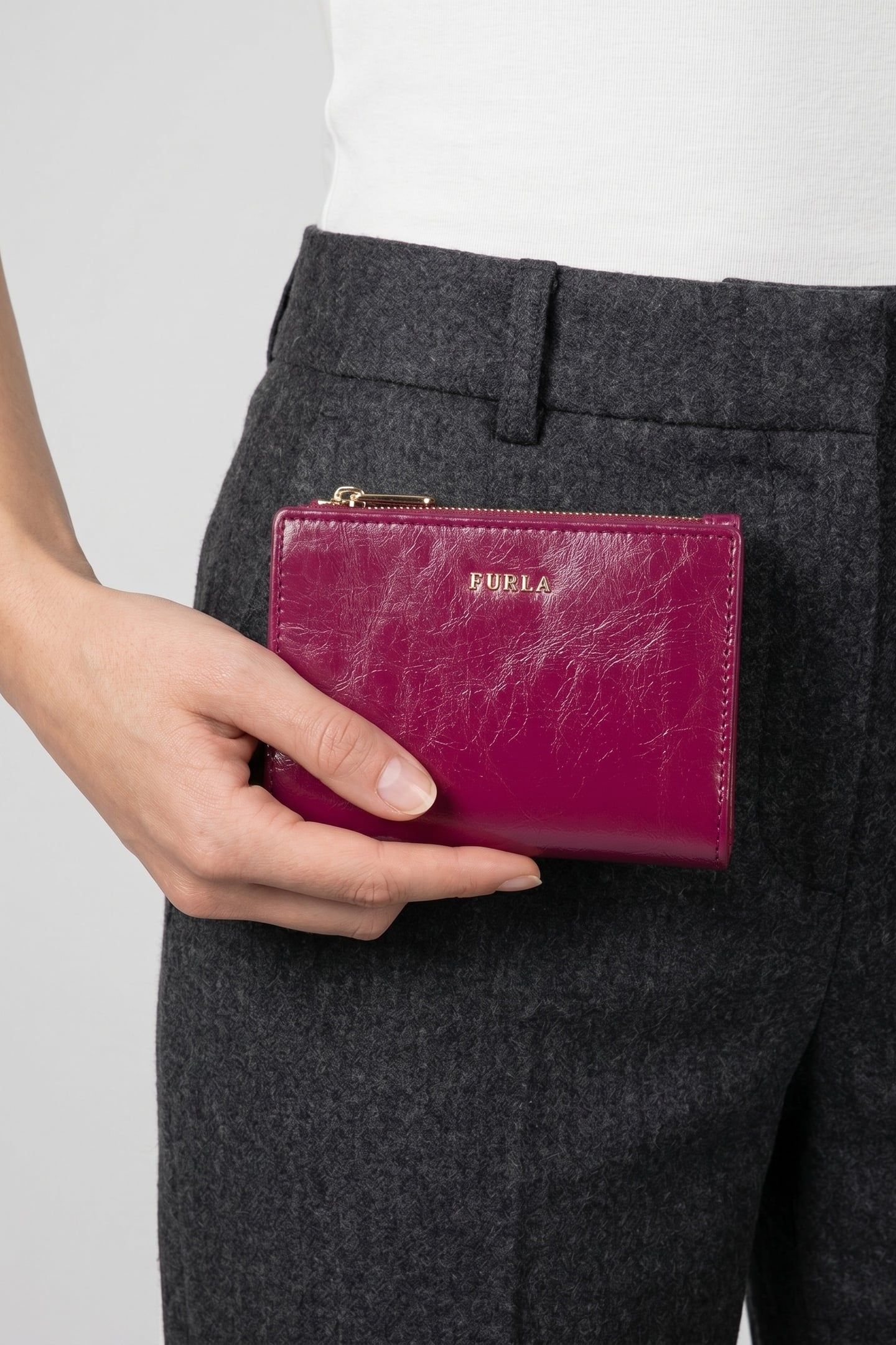 CLASSIC SMALL BI-FOLD W/ ZIP RASPBERRY+BALLERINA 3