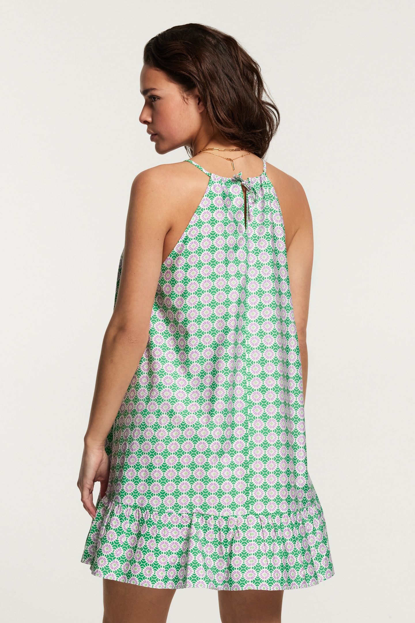 MEDELLIN DRESS PORTO TILE FRESH GREEN 5