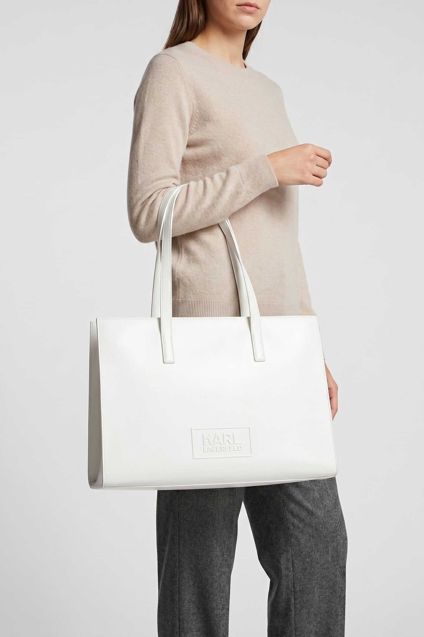 K/STONE TOTE OFF WHITE 1