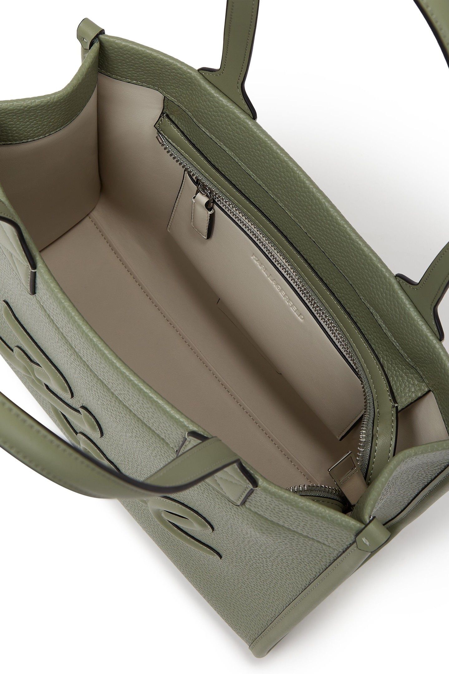 K/SKUARE MEDIUM TOTE GRAINY OIL GREEN 3
