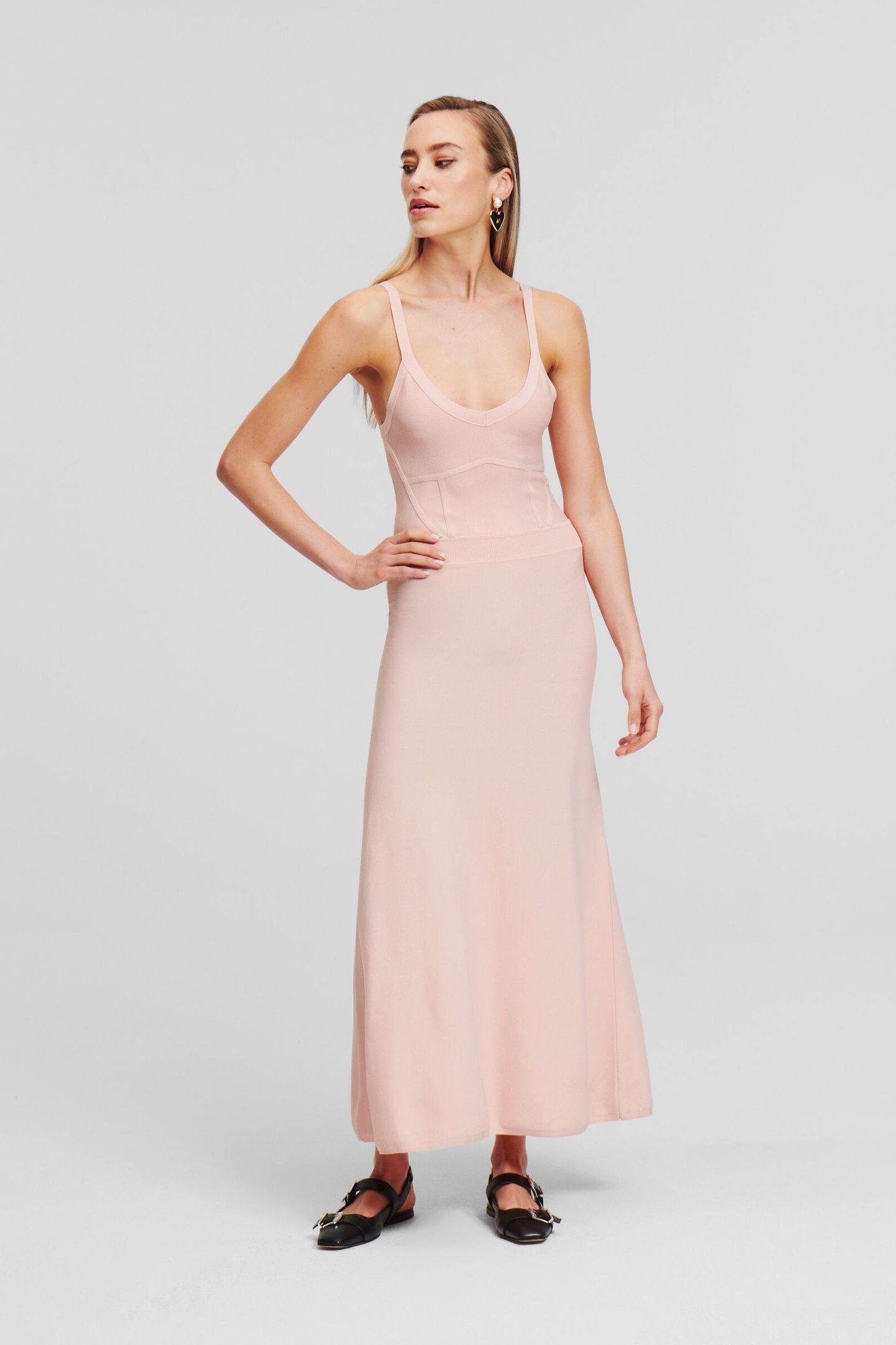 SLEEVELESS KNIT DRESS ROSE SMOKE 8