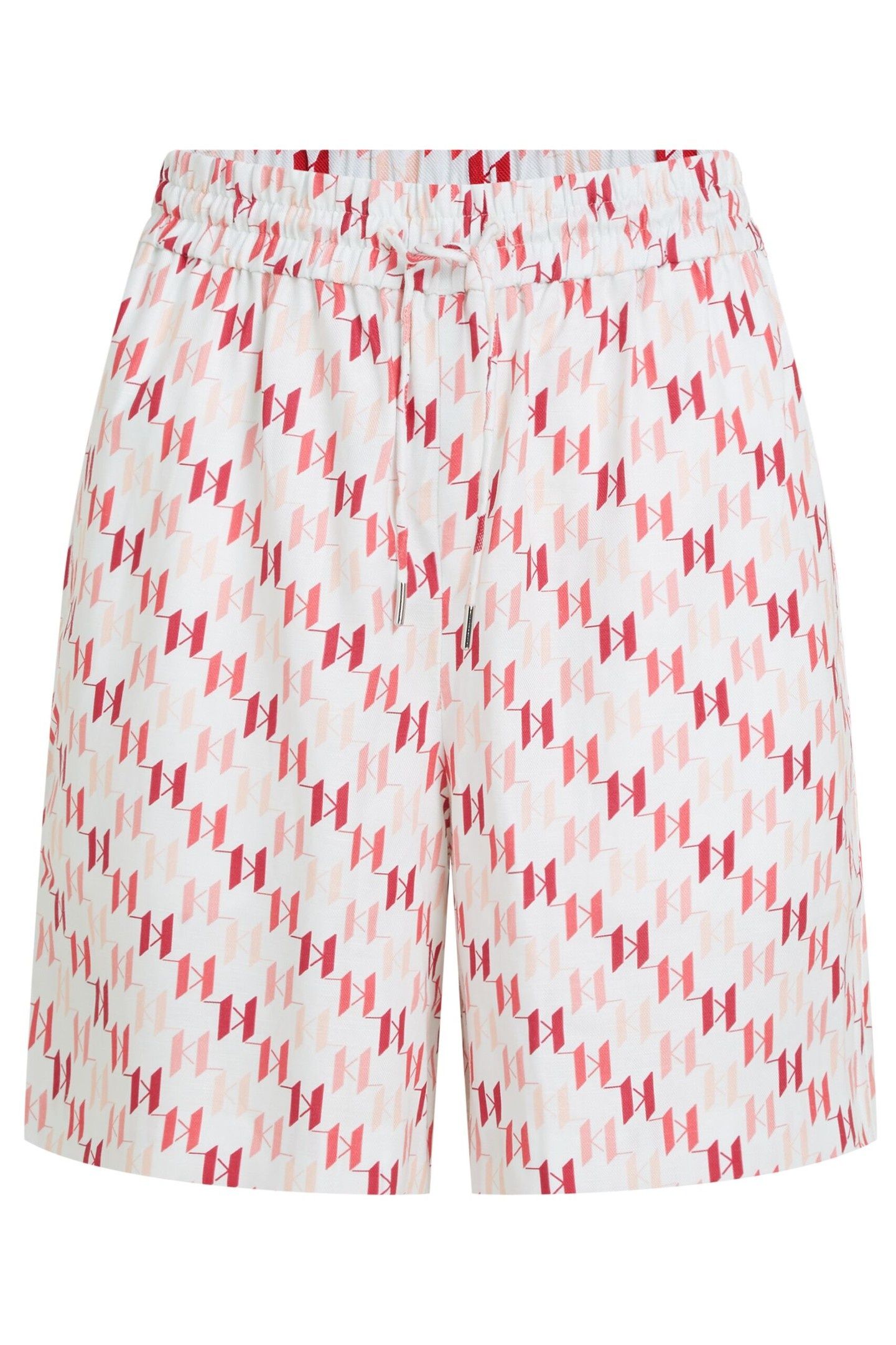 LINEN SHORTS WHITE/RED 1