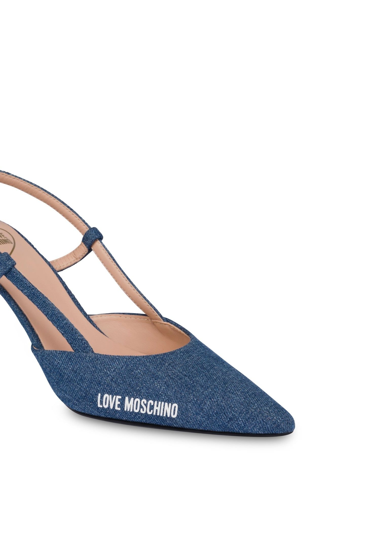 SLINGBACK IN DENIM RUBBER LOGO BLUE 3