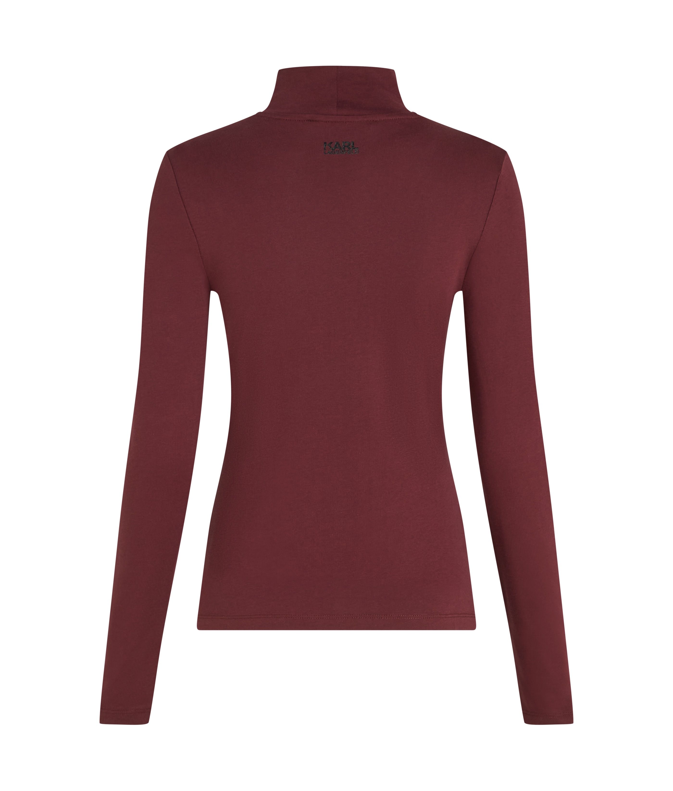 IKON GLITTER MOCK NECK LS TOP TAWNY PORT 2