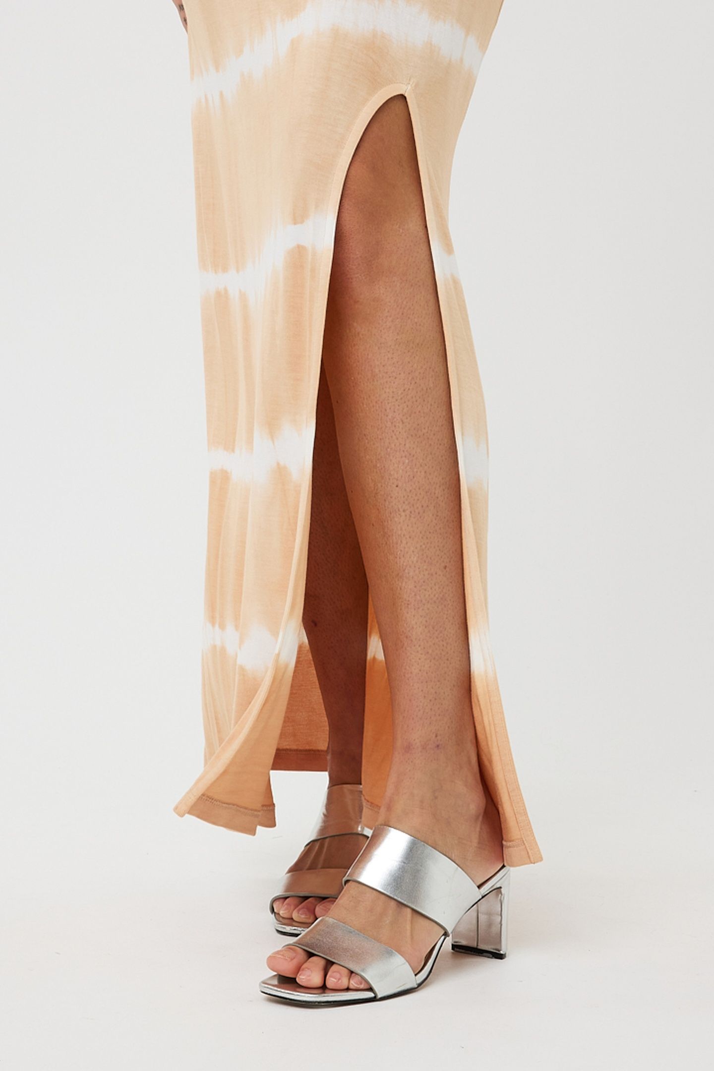 DRESS LONG SPLIT TIE DYE SAND 3