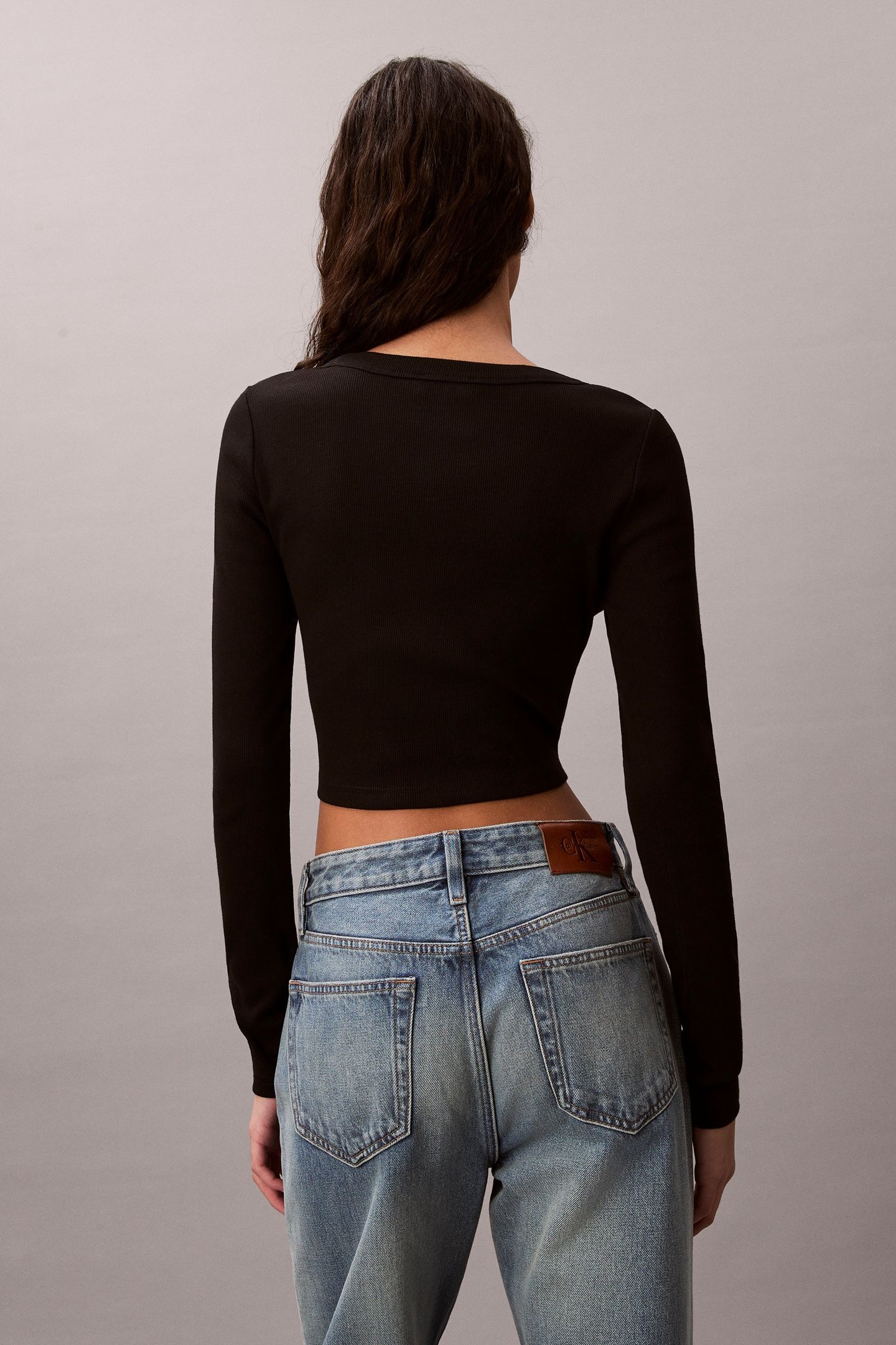 LS WOVEN LABEL 2X2 TOP BLACK 3