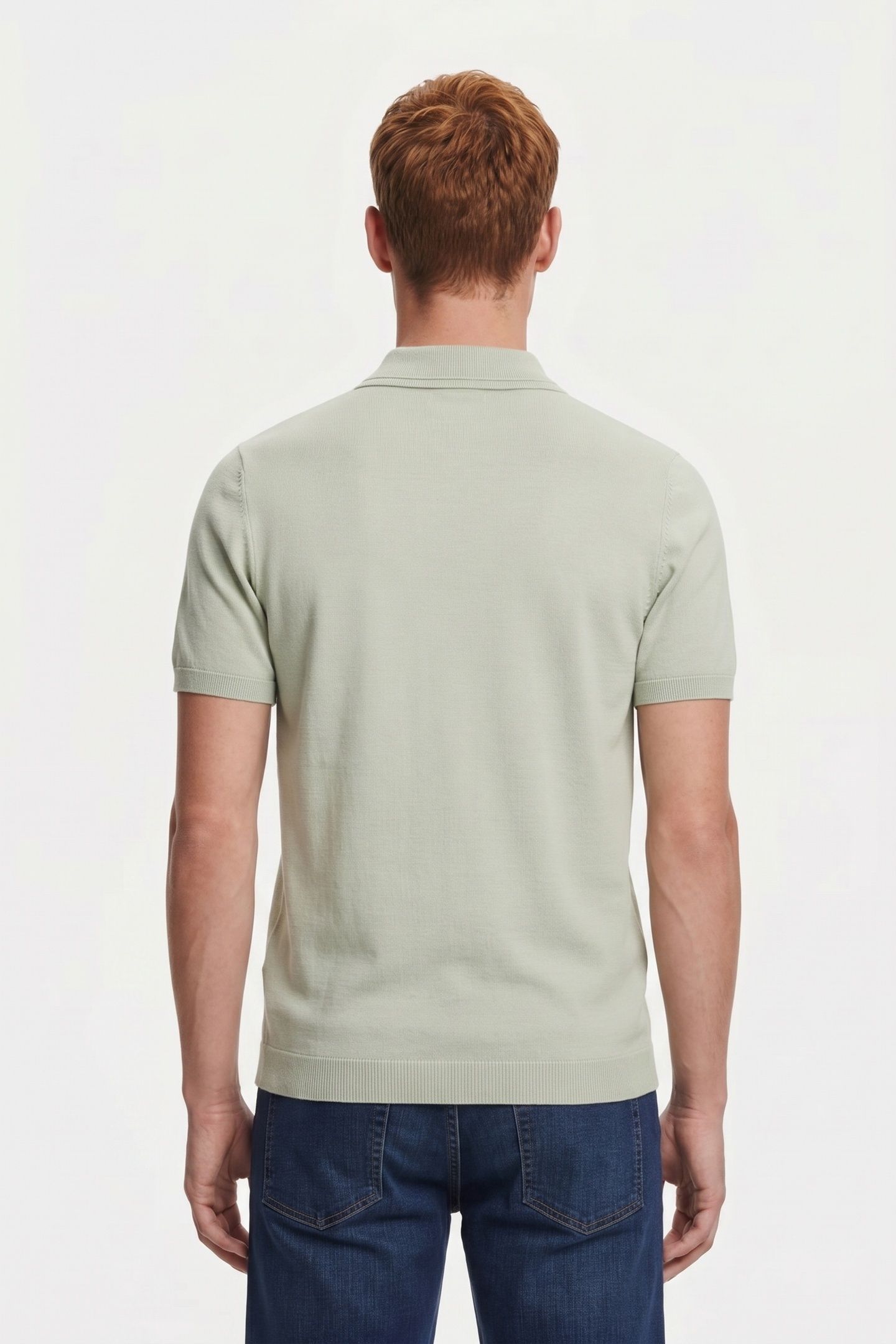 PULLOVER SHORT SLEEVE POLO BUTTON SOLID MINT 2
