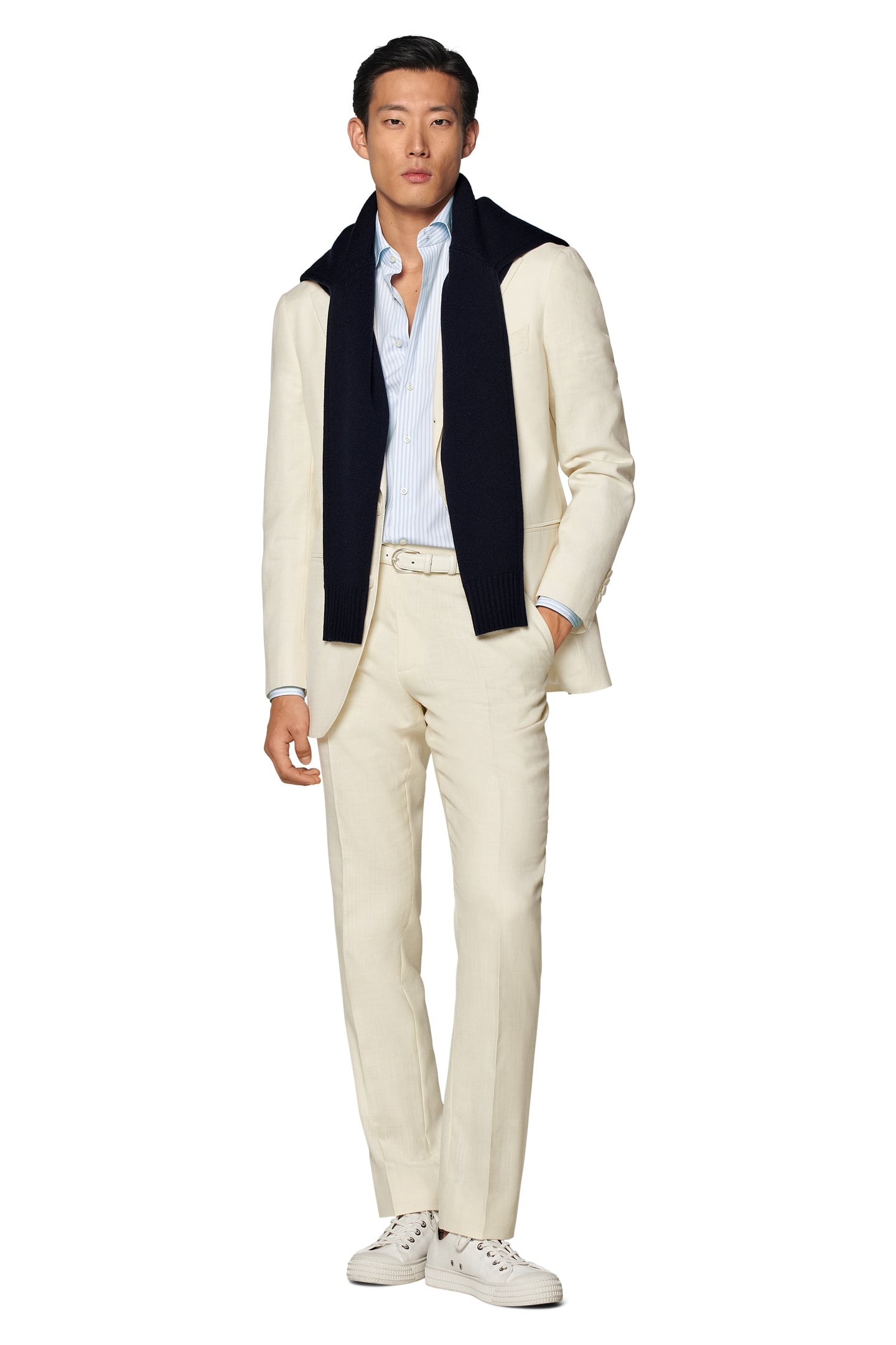 ROMA-OFF-WHITE-WOOL SILK LINEN NESTED SUITS OFF-WHITE 1