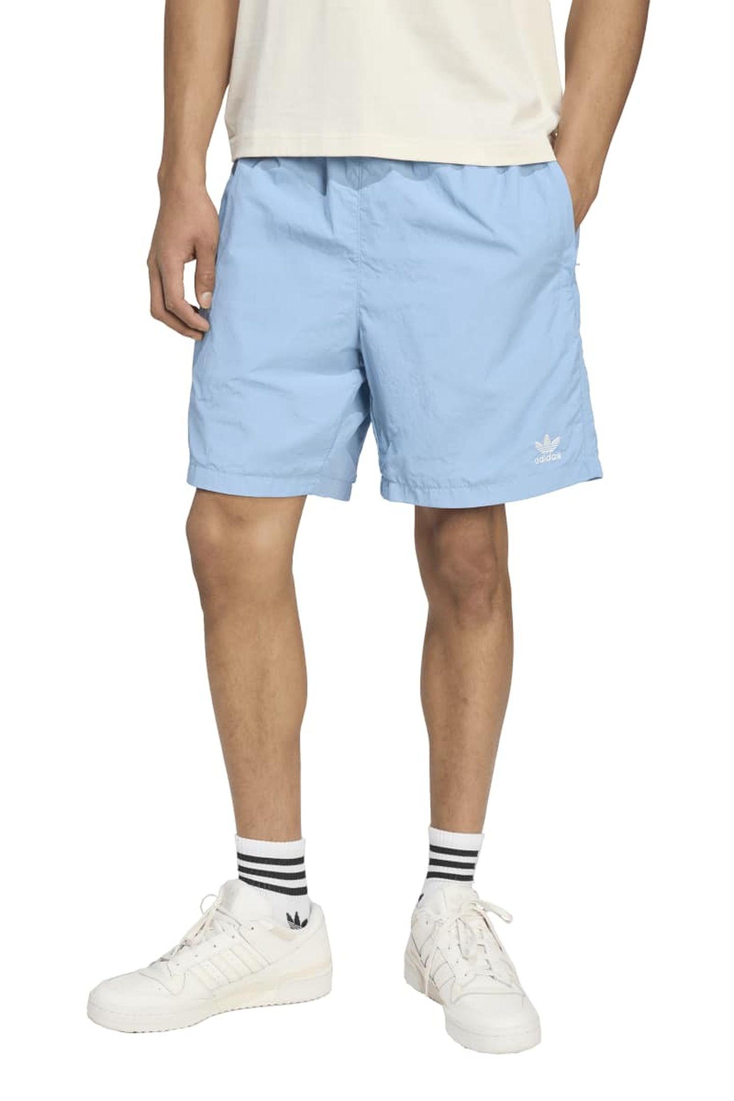 UNISEX ORIGINALS TREFOIL ESSENTIALS WOVEN SHORTS ASH BLUE 1