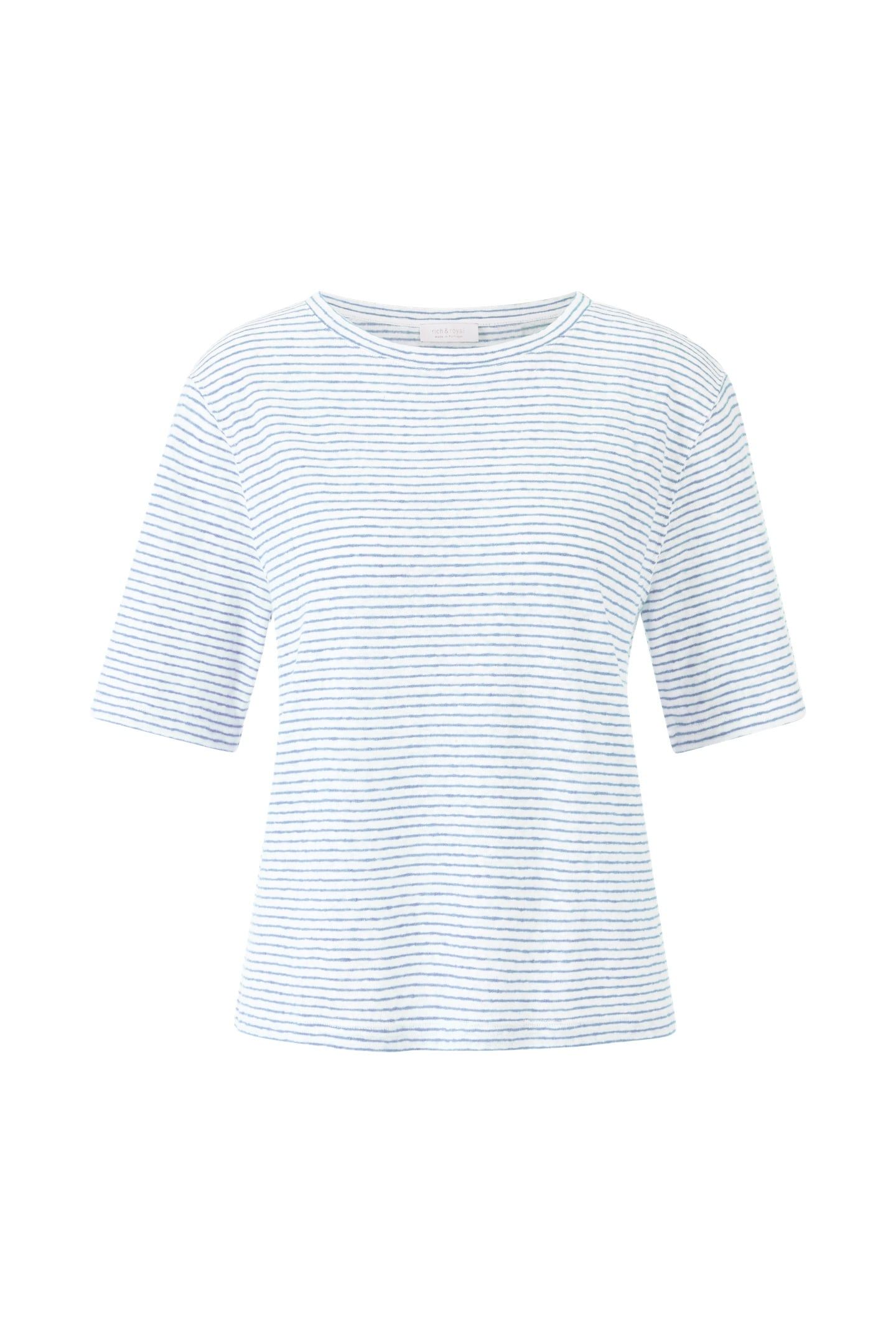 STRIPED LINEN T-SHIRT SUSTAINABLE CLEAR SKY 4