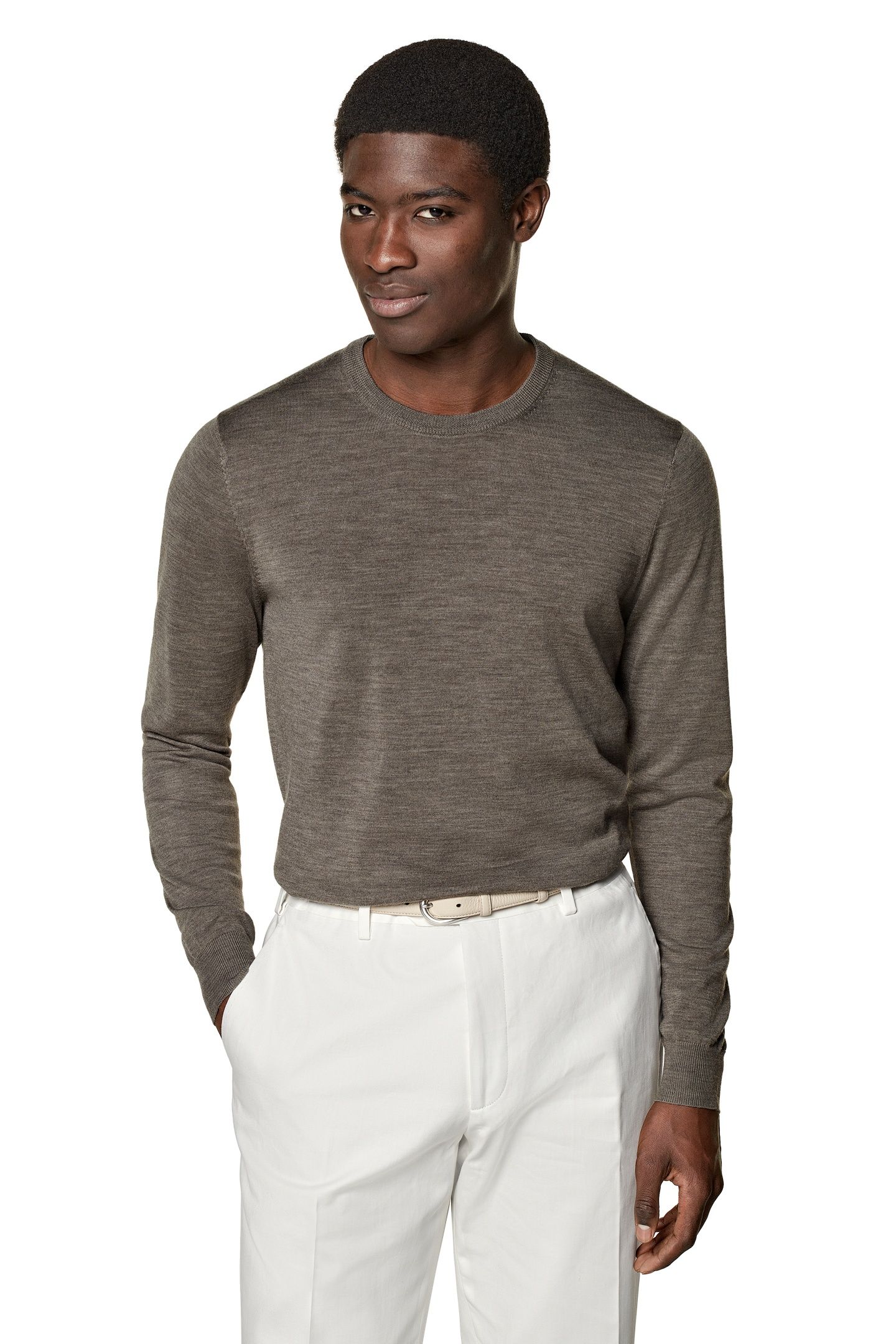 LS CREW TAUPE LUX CREW AND V NECK TAUPE 2