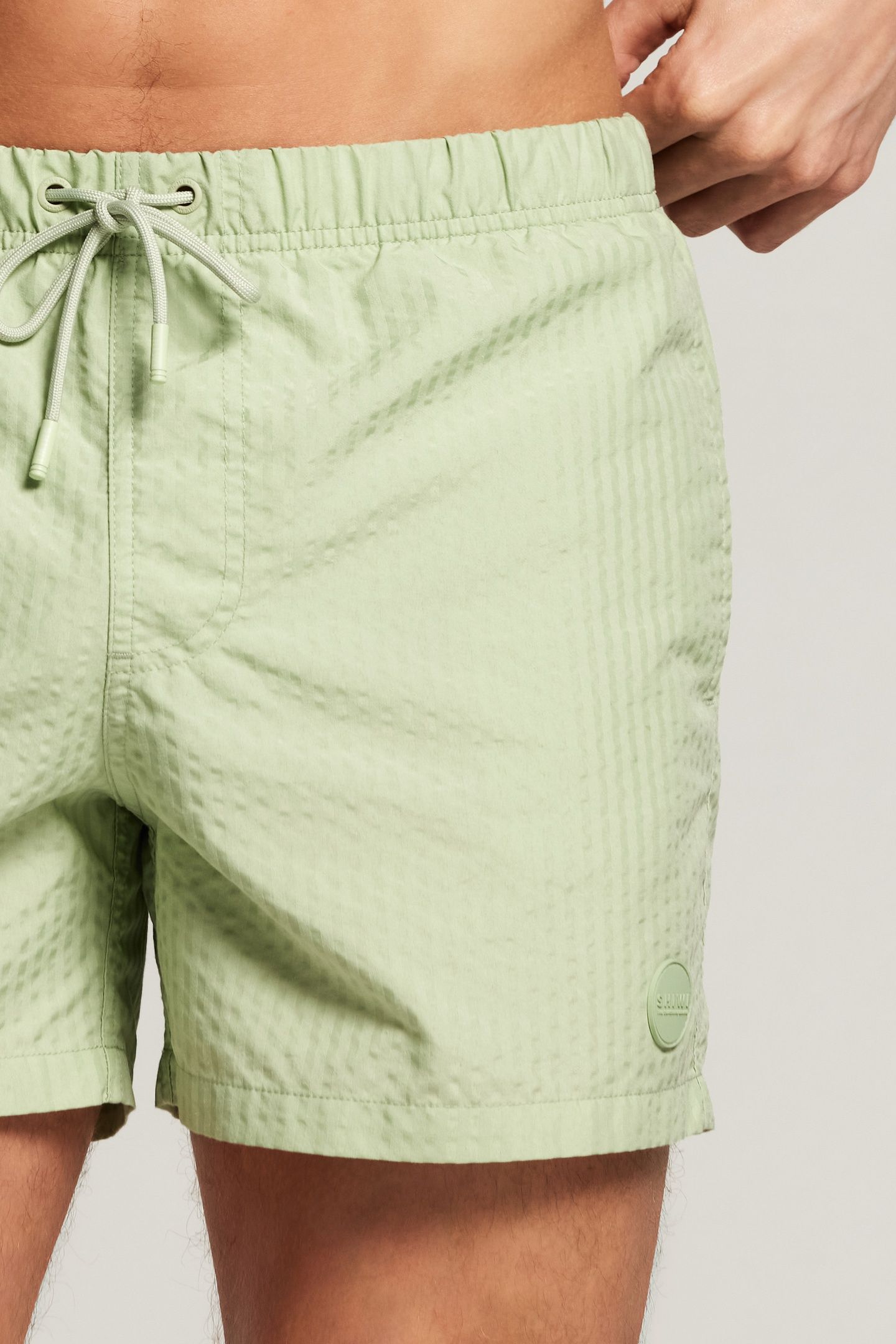 SWIMSHORT SEERSUCKER FADED MINT GREEN 5