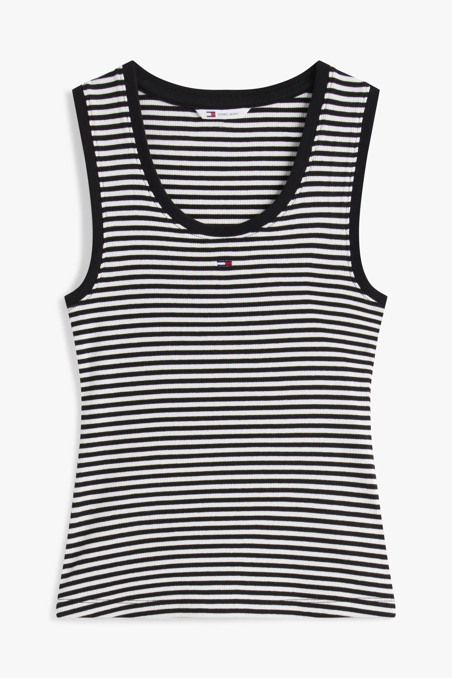 TJW ESSENTIAL RIB T-SHIRT BLACK/ECRU STRIPE 4