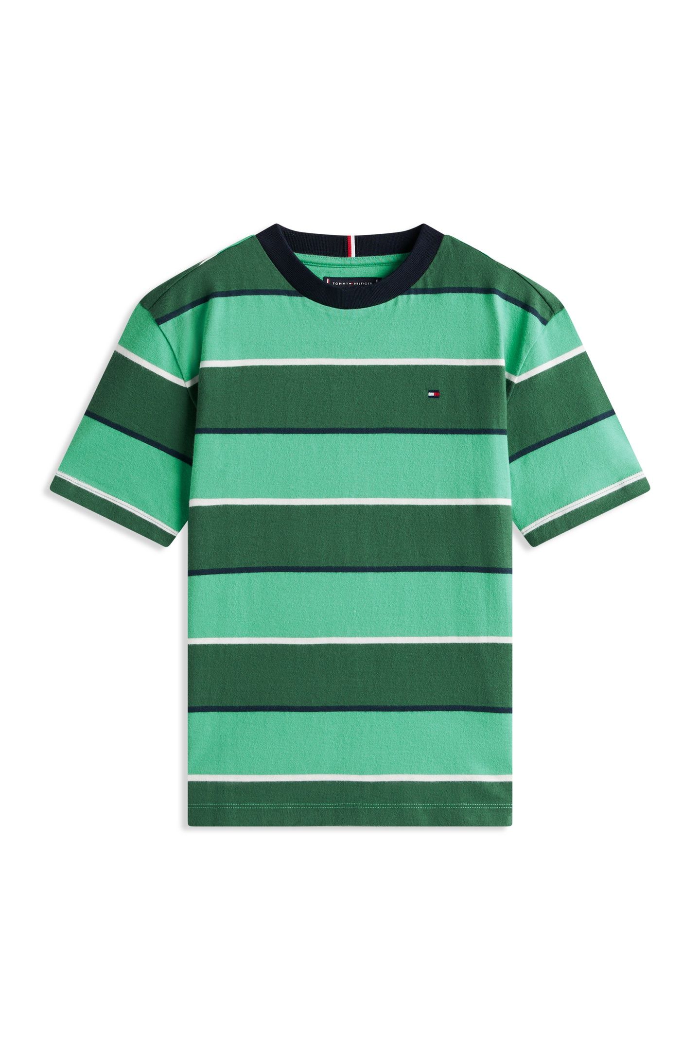 BOYS RUGBY STRIPE T-SHIRT BAHAMA GREEN STRIPE 4