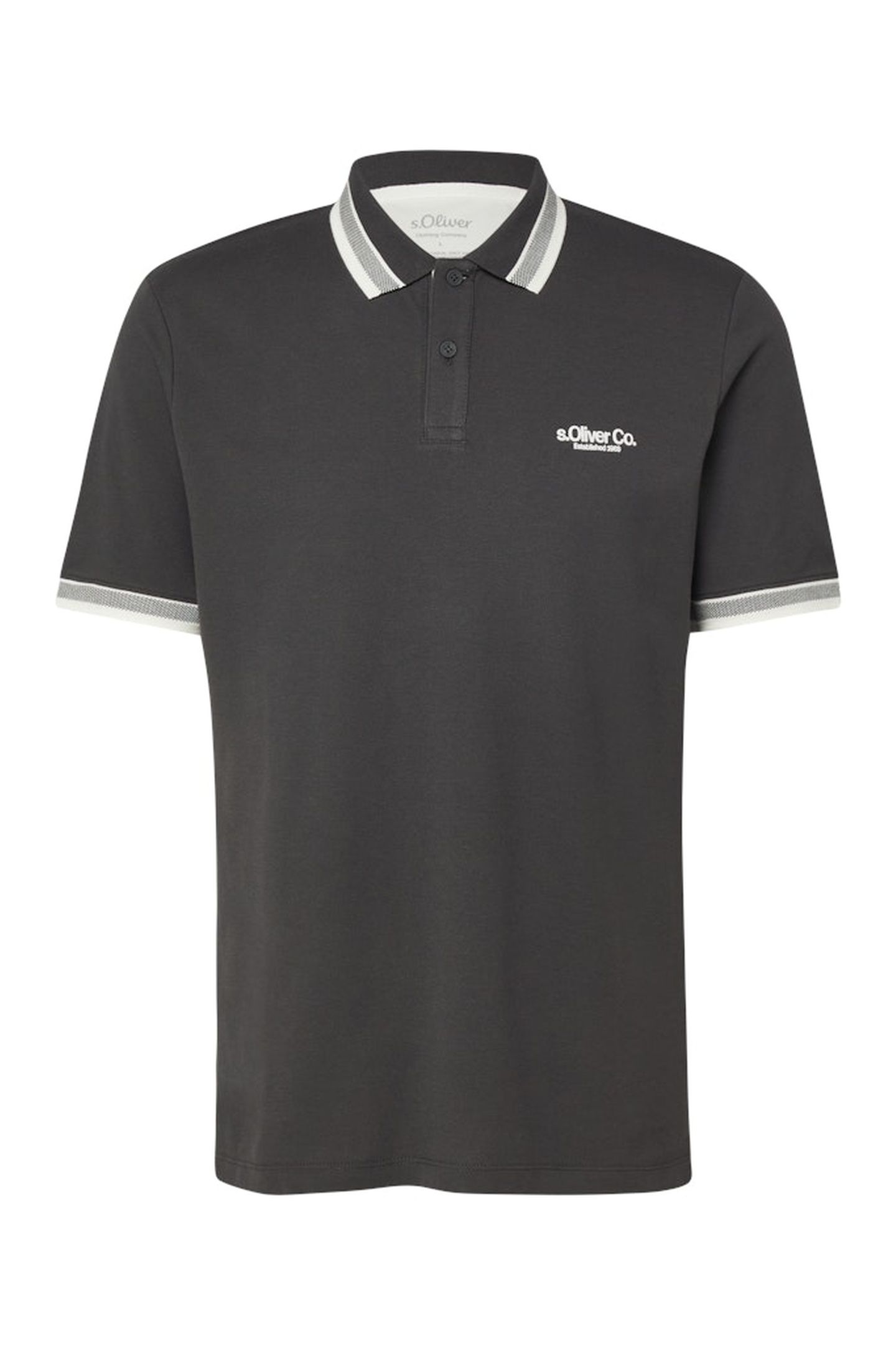 S.OLIVER POLOSHIRTS GREY/BLACK 8