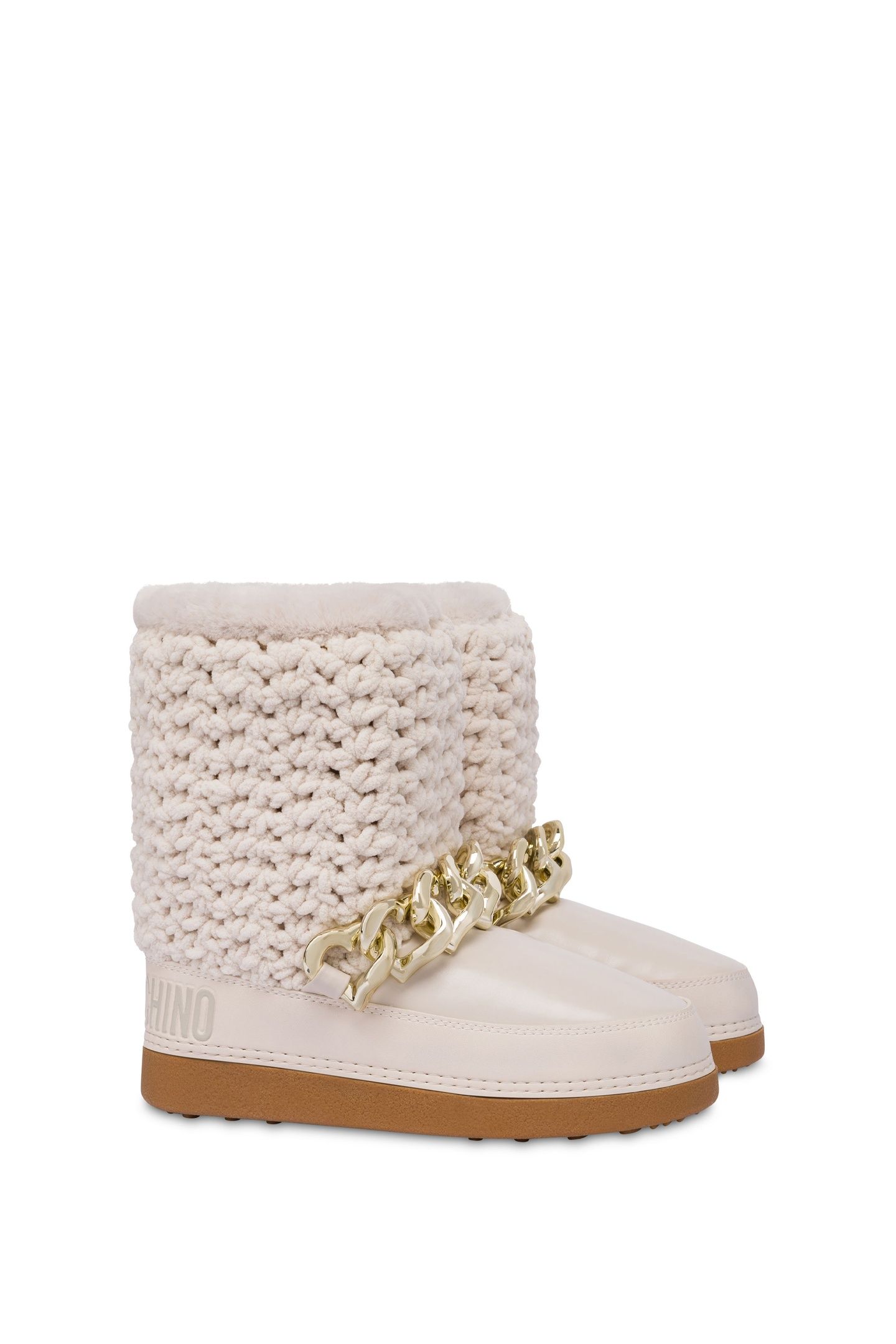 HEART CHAIN SNOW BOOTS WHITE 2