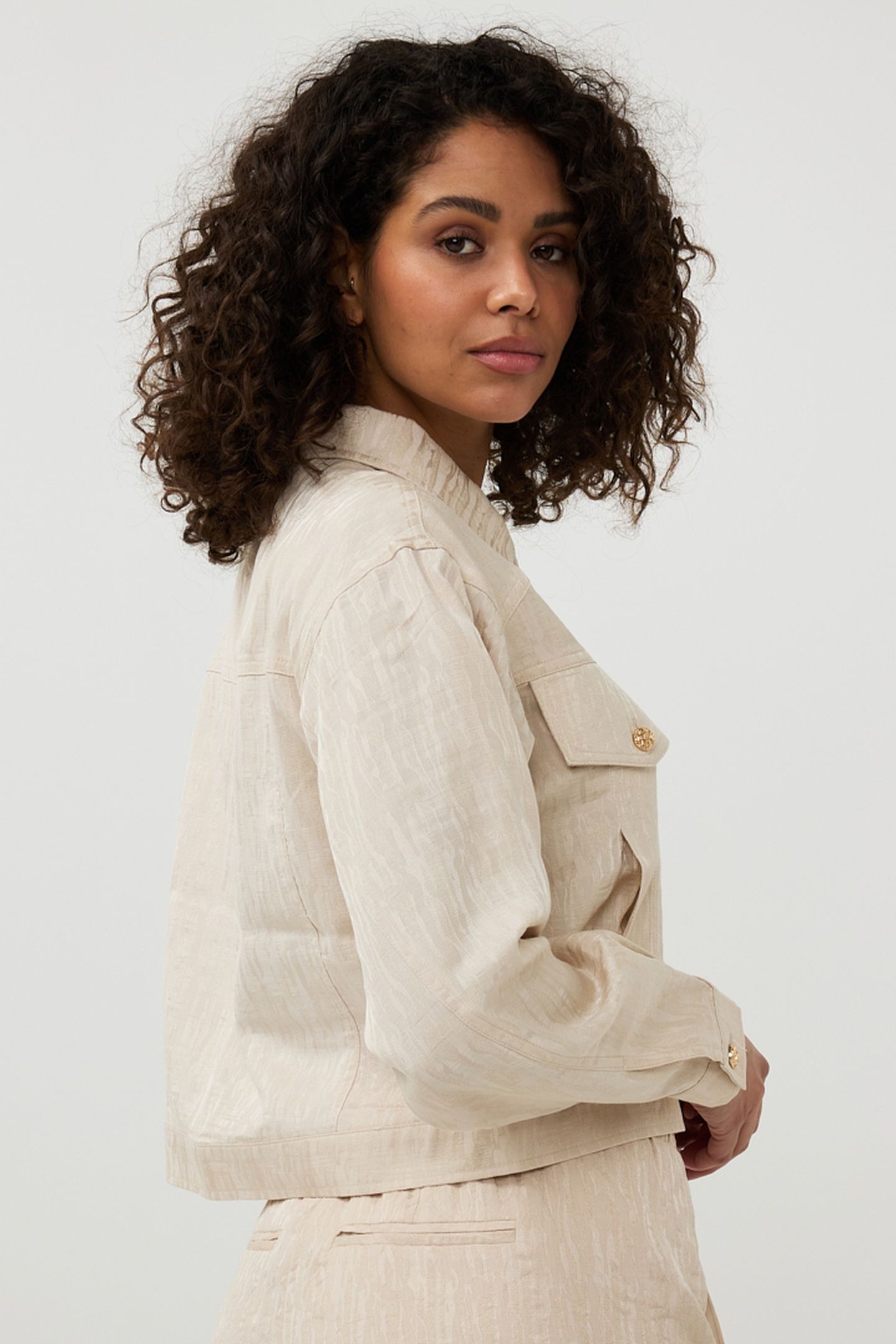 JACKET JACQUARD SAND 3