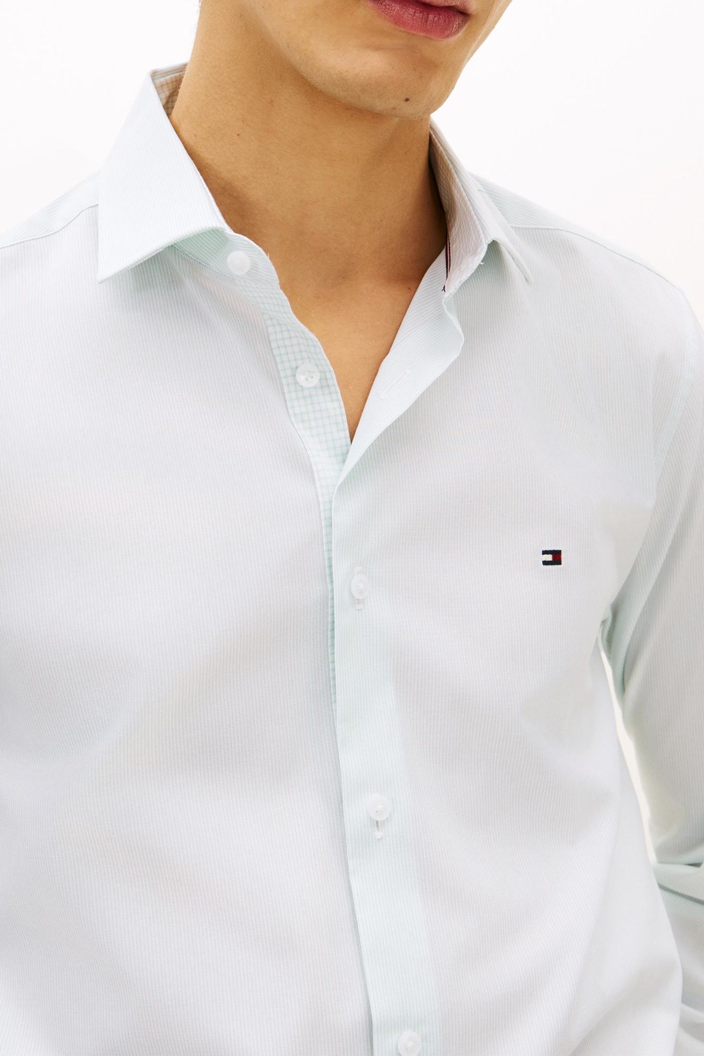CL FINE LINE STRIPE SHIRT CRUSHED MINT 5